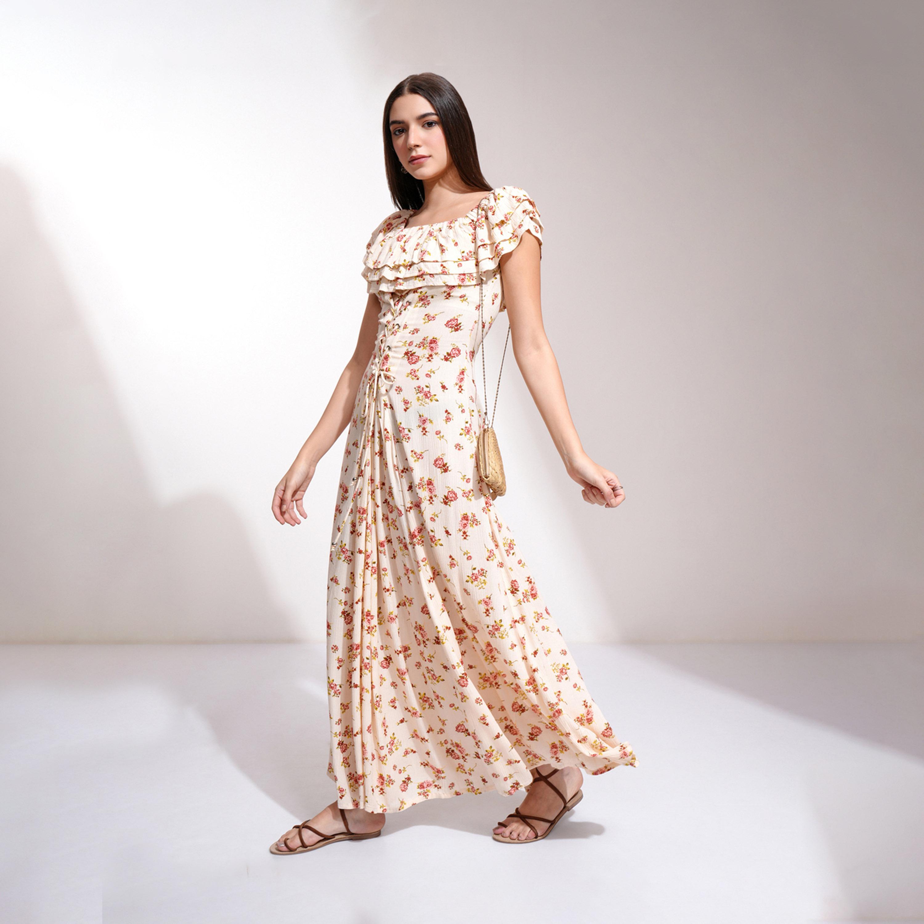 فيشود ستايلي - فستان ماكسي متعدد الطبقات بطبعة زهور-women-clothing-dresses-image-2