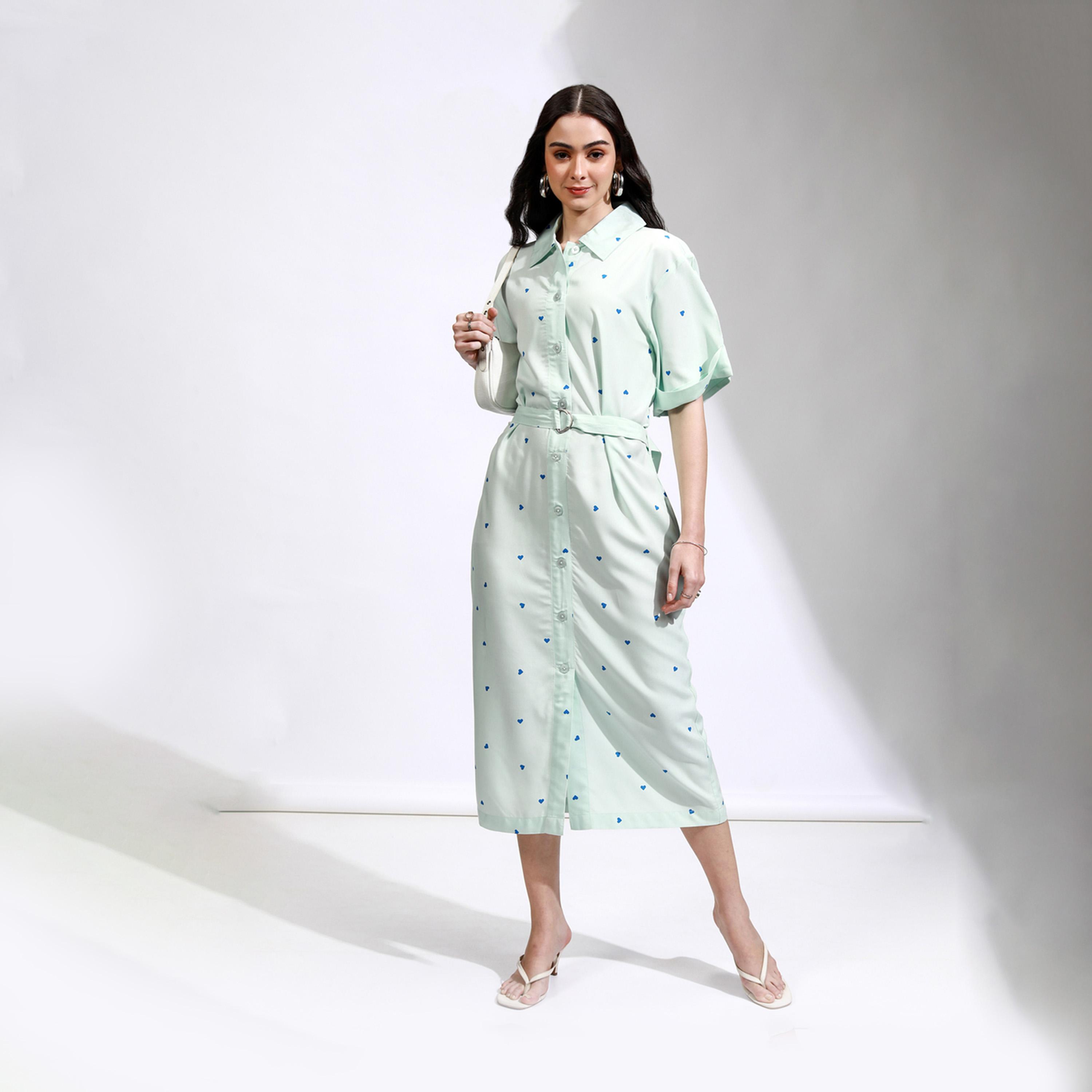 Tokyo Talkies X Styli All-Over Heart Print Collared Shirt Midi Dress-women-clothing-dresses-image-2