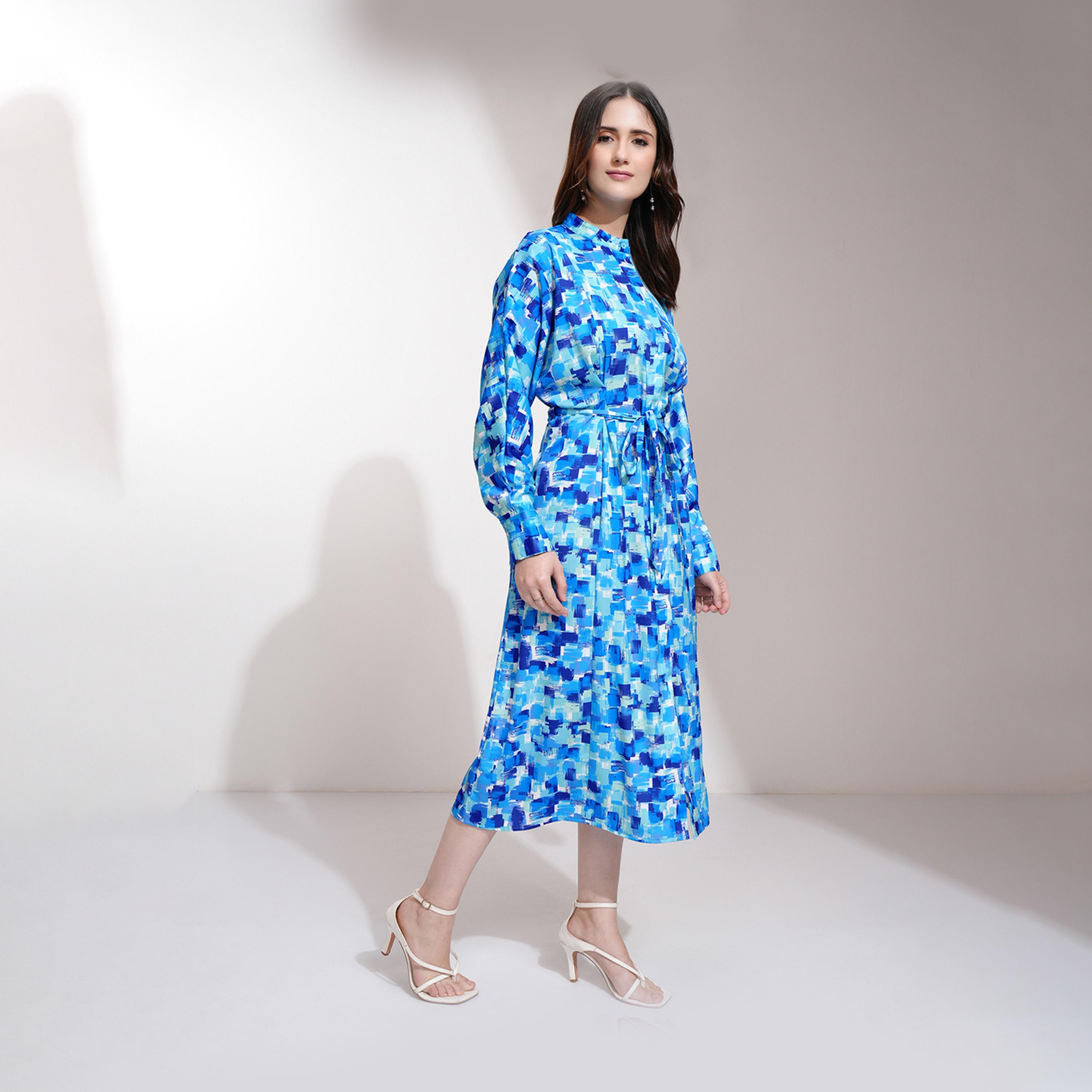 Tokyo Talkies X Styli All-Over Print Batwing Sleeve A-Line Midi Dress-women-clothing-dresses-image-3