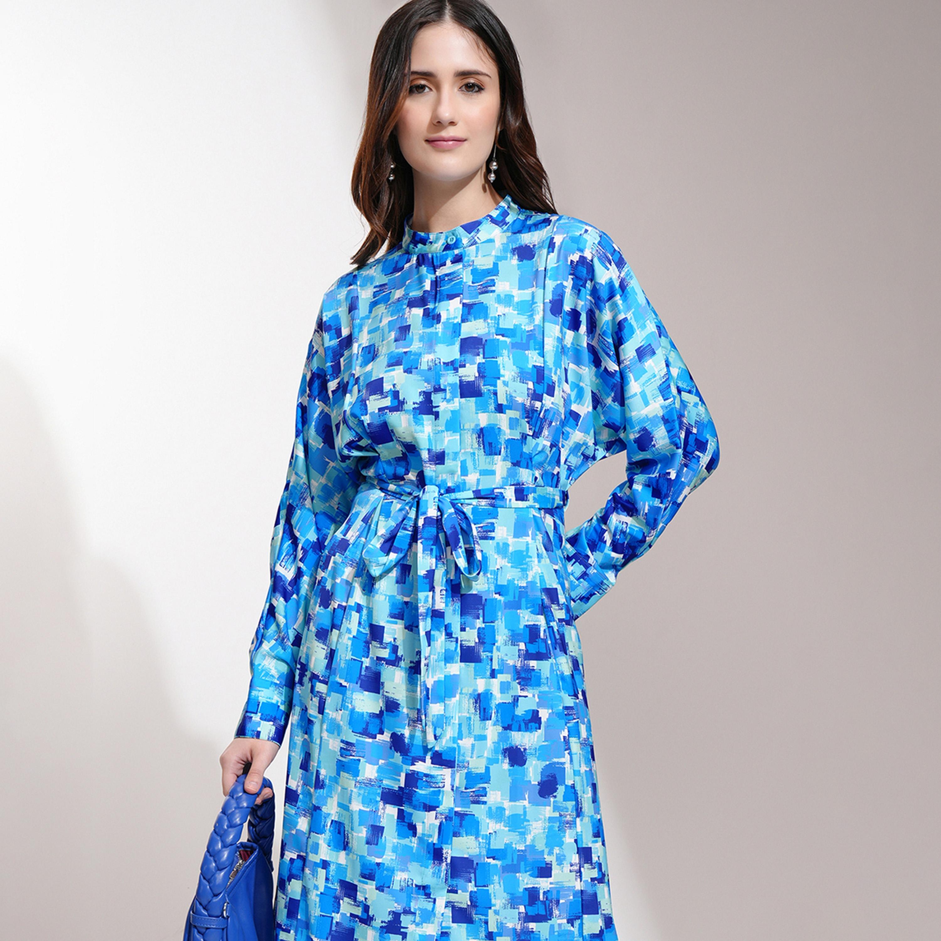 Tokyo Talkies X Styli All-Over Print Batwing Sleeve A-Line Midi Dress-women-clothing-dresses-image-5