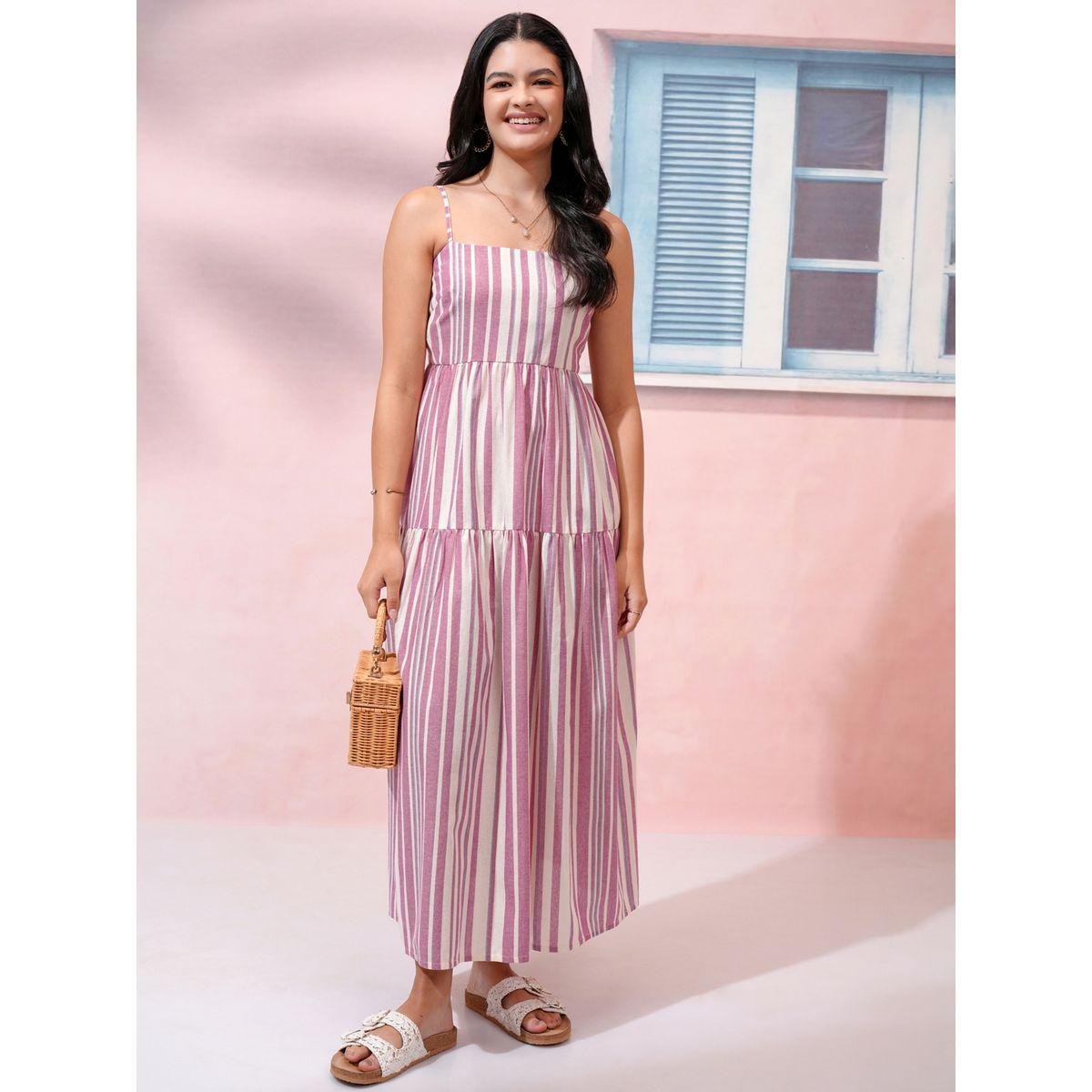 Vishudh X Styli Striped Strappy A-Line Maxi Dress-women-clothing-dresses-image-1
