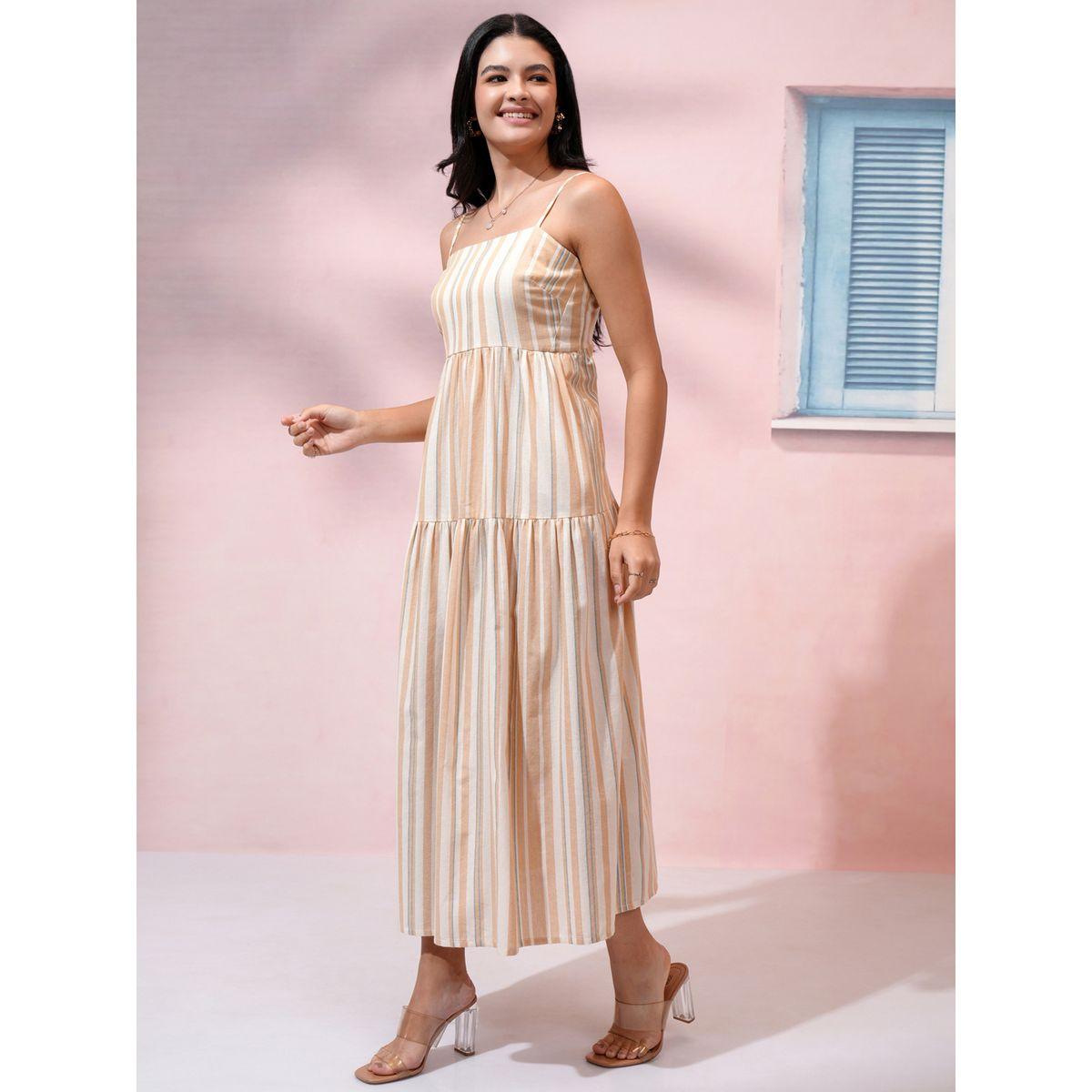 Vishudh X Styli Striped Cotton A-Line Maxi Dress with Tie-Up Back-women-clothing-dresses-image-3