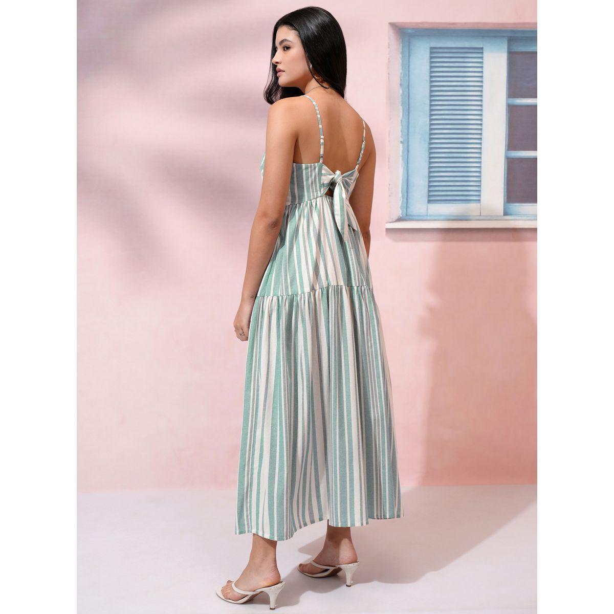 فستان طويل مخطط بحمالات فيشود × ستايلي-women-clothing-dresses-image-2