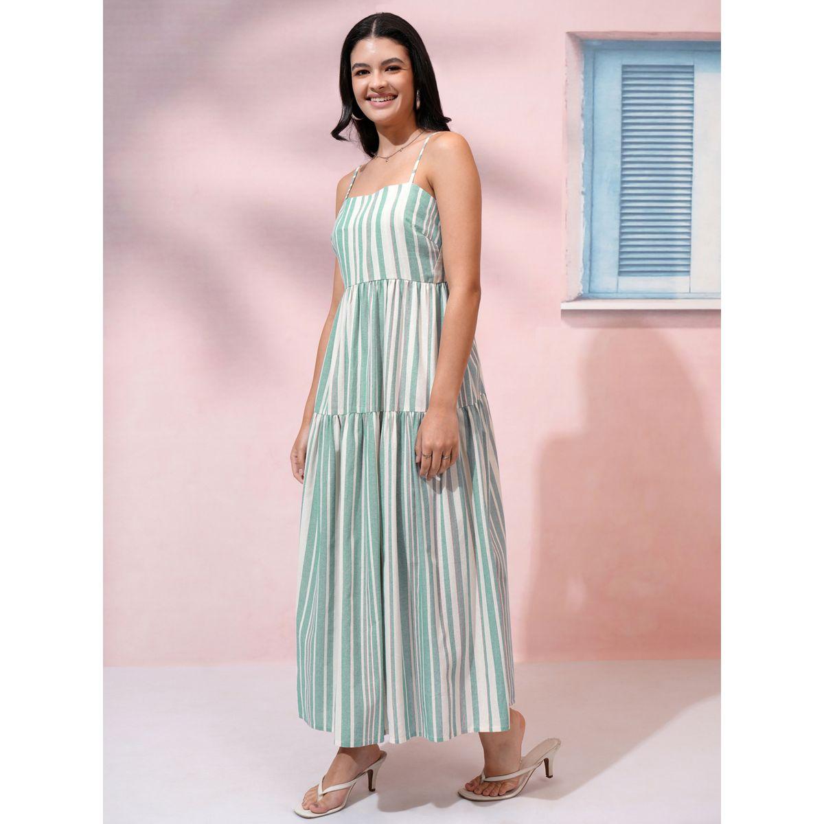 فستان طويل مخطط بحمالات فيشود × ستايلي-women-clothing-dresses-image-3