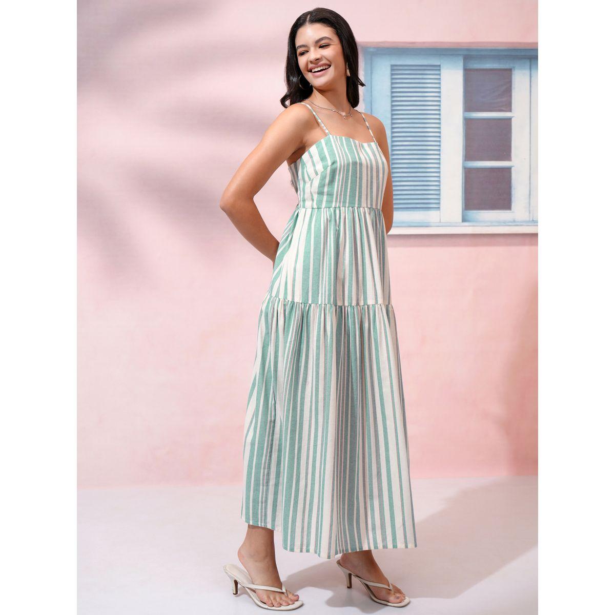 فستان طويل مخطط بحمالات فيشود × ستايلي-women-clothing-dresses-image-5