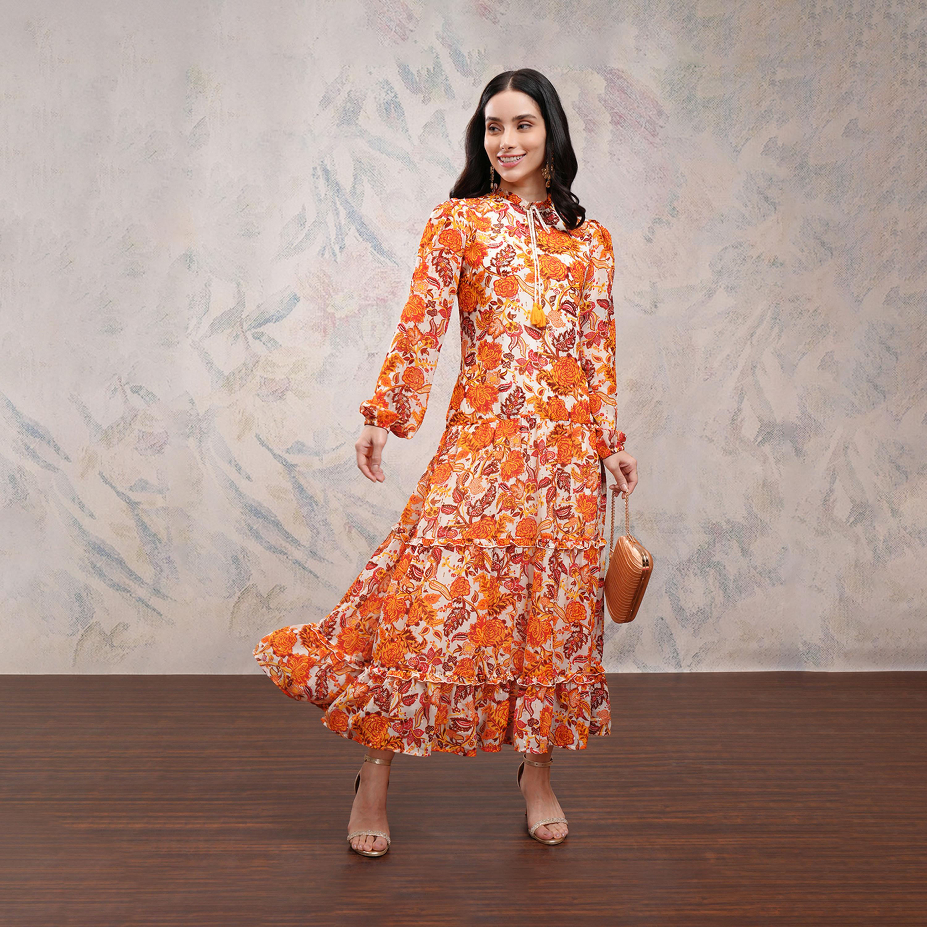 فيشود ستايلي - فستان ماكسي متعدد الطبقات بطبعة زهور-women-clothing-dresses-image-2