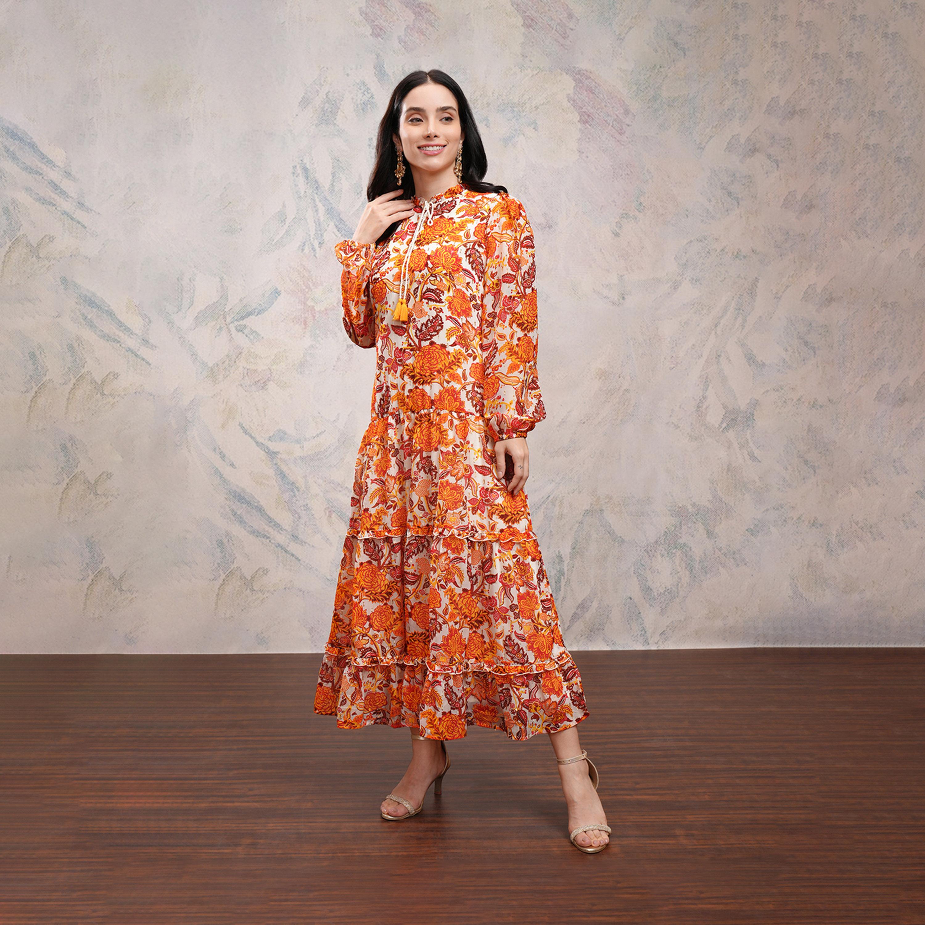 فيشود ستايلي - فستان ماكسي متعدد الطبقات بطبعة زهور-women-clothing-dresses-image-4