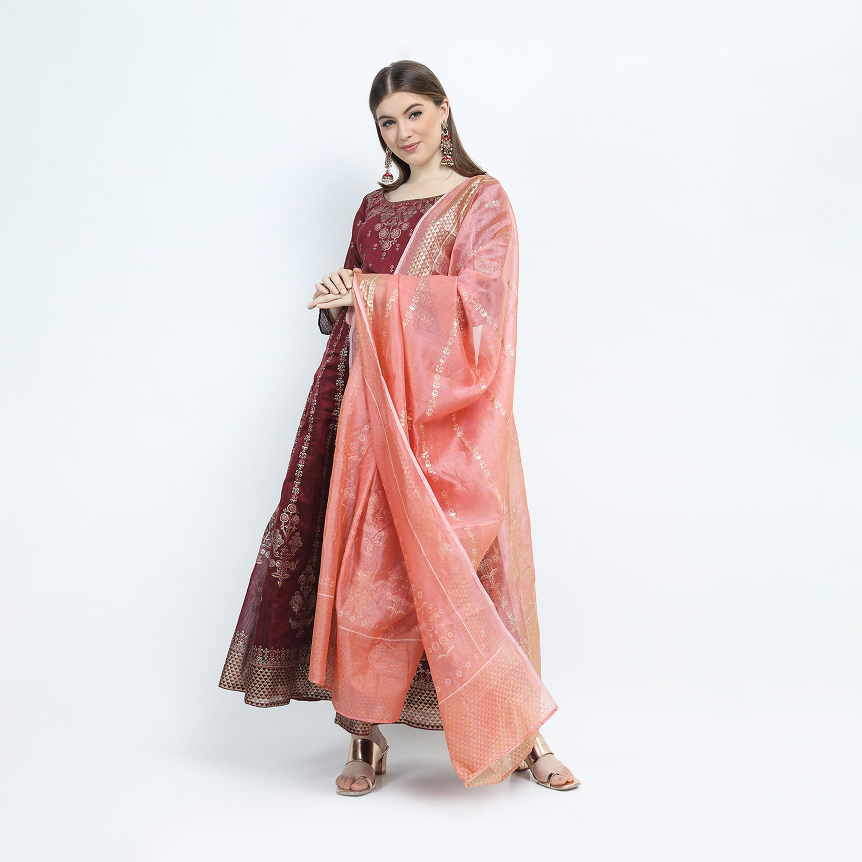 Vishudh X Styli Printed Wide Neck A-Line Maxi Ethnic Dress-women-clothing-dresses-image-2