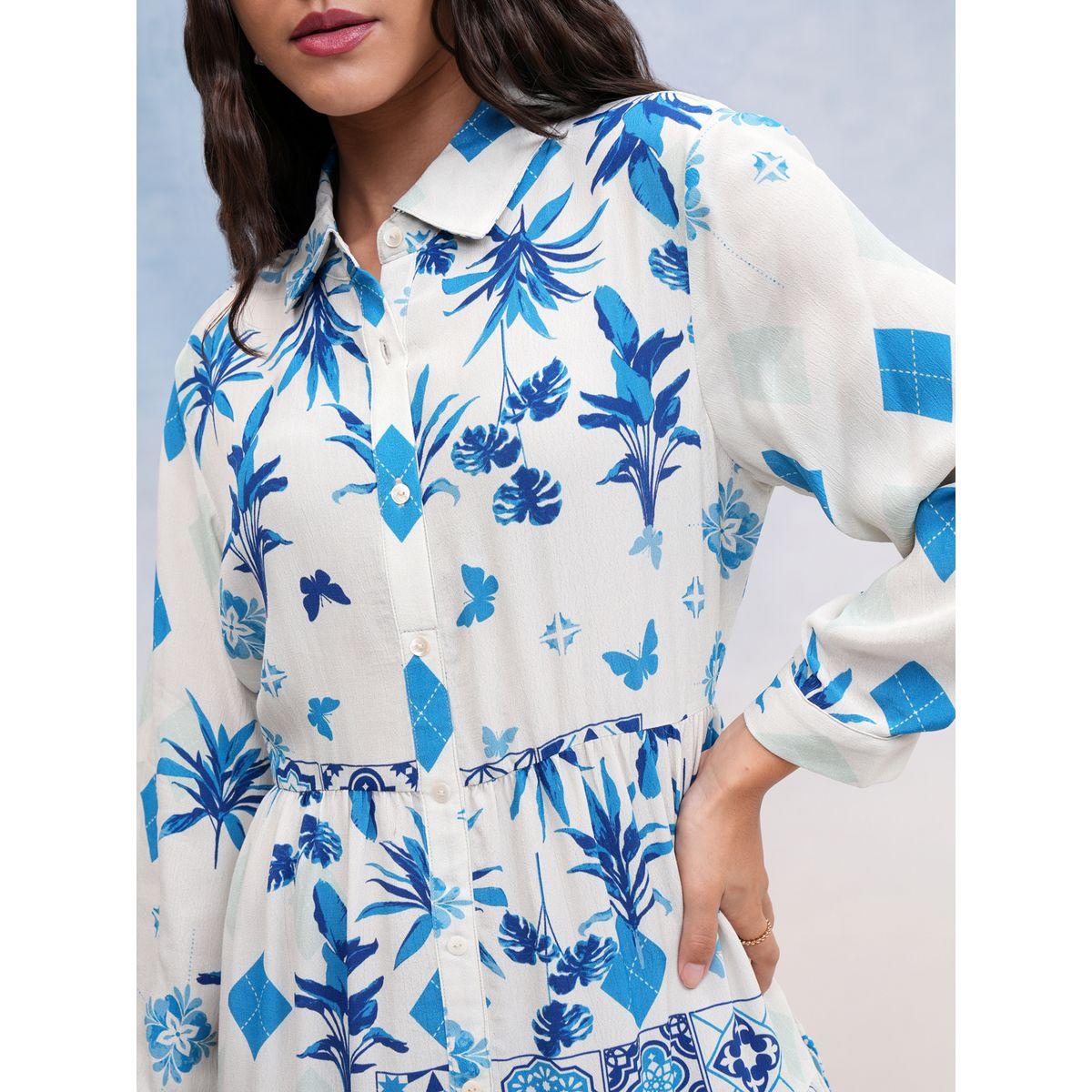 Vishudh X Styli All Over Print Knee Length A-Line Dress-women-clothing-dresses-image-5
