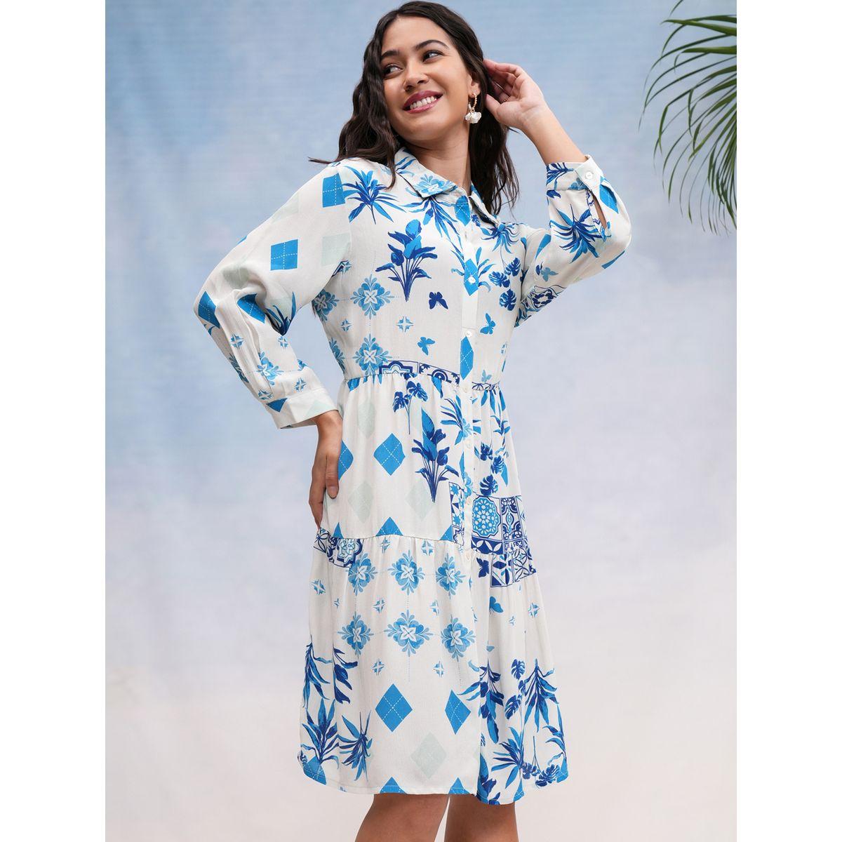 Vishudh X Styli All Over Print Knee Length A-Line Dress-women-clothing-dresses-image-6