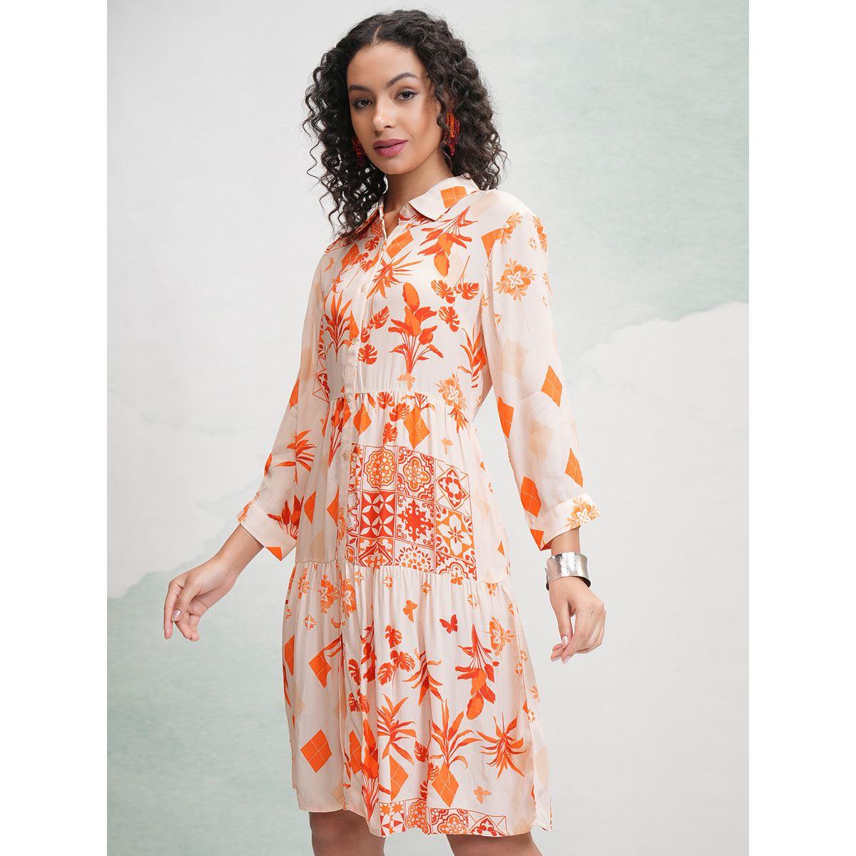 Vishudh X Styli All Over Printed A-Line Knee Length Dress-women-clothing-dresses-image-4