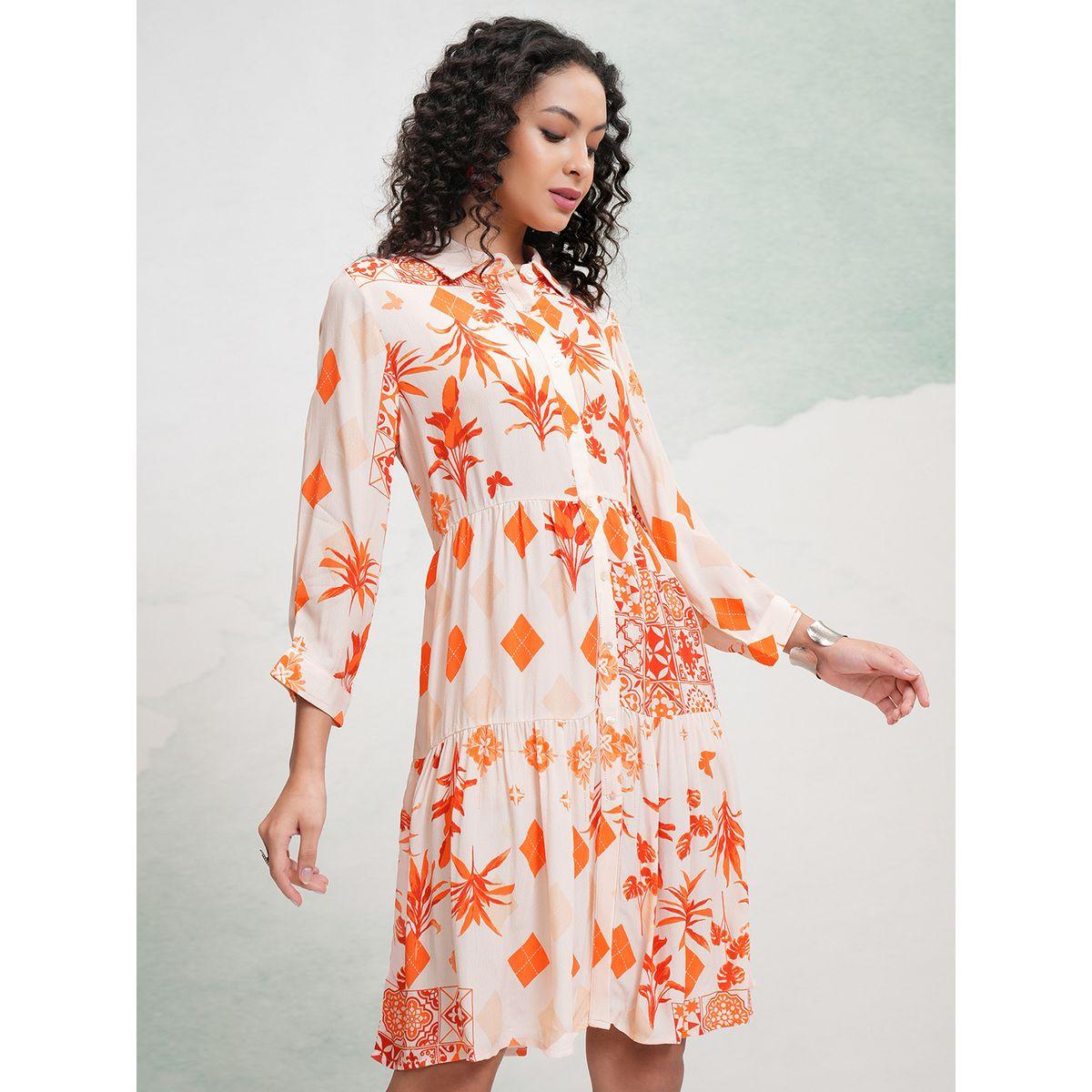 Vishudh X Styli All Over Printed A-Line Knee Length Dress-women-clothing-dresses-image-6