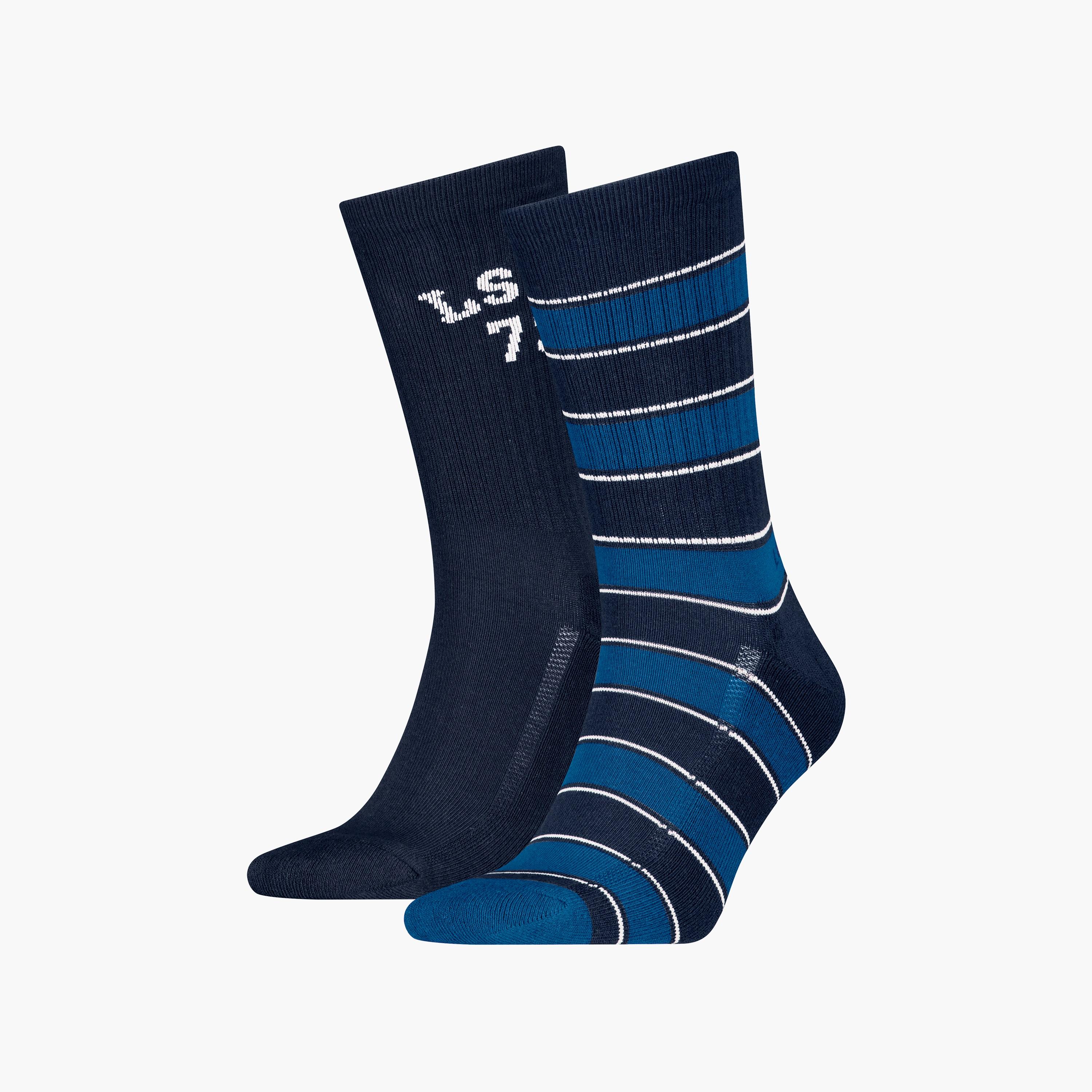 Levi's Pack of 2 Striped Crew Length Men's Socks-men-socks-image-1