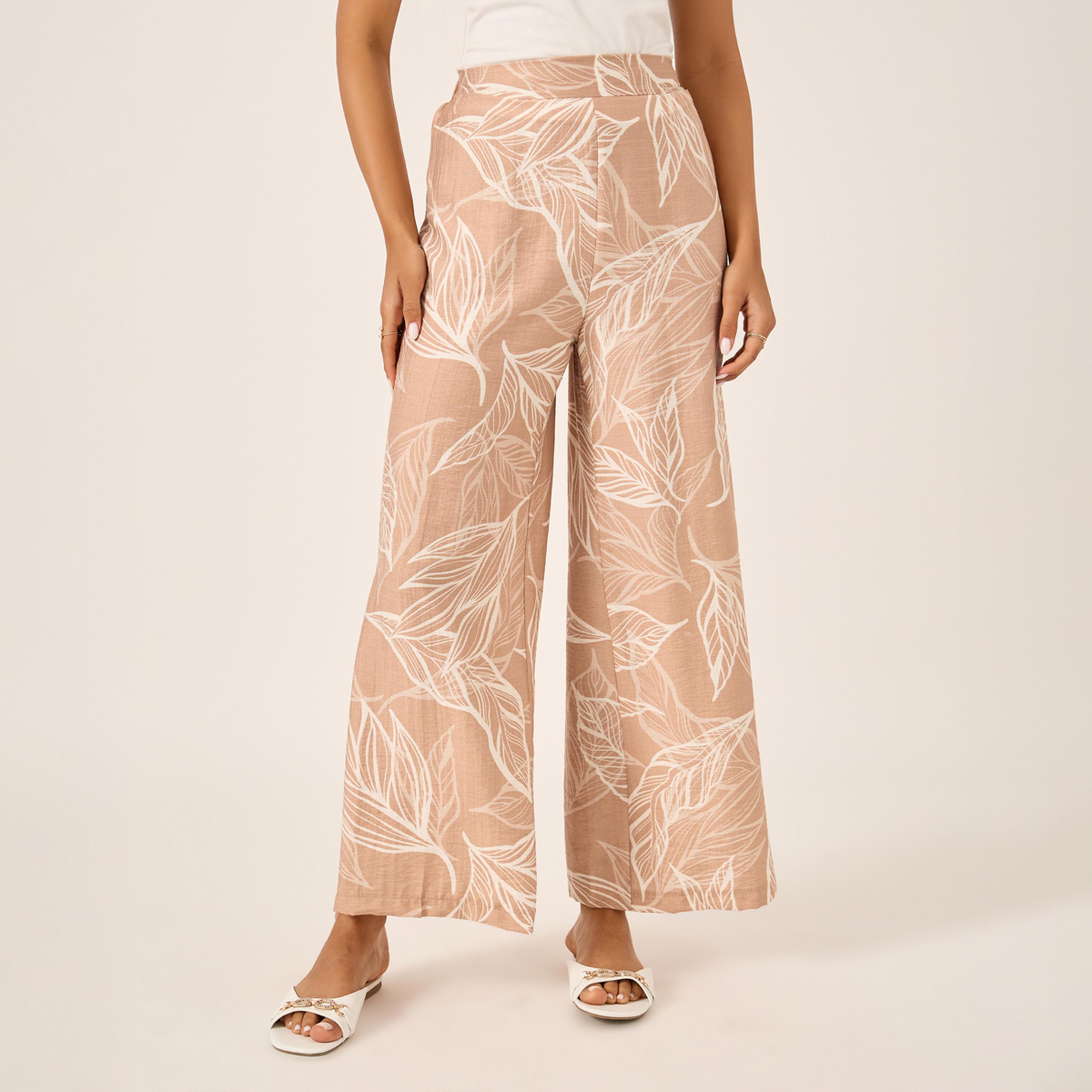 ستايلي - طقم كيمونو بطبعة زهور مع بنطال واسع الساق-women-clothing-coordsets-image-3
