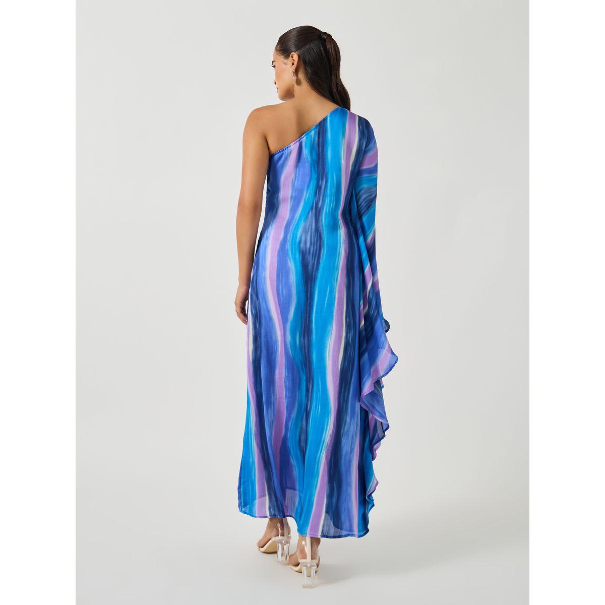 فستان طويل بطبعة تاي داي وكتف واحد-women-clothing-dresses-image-5