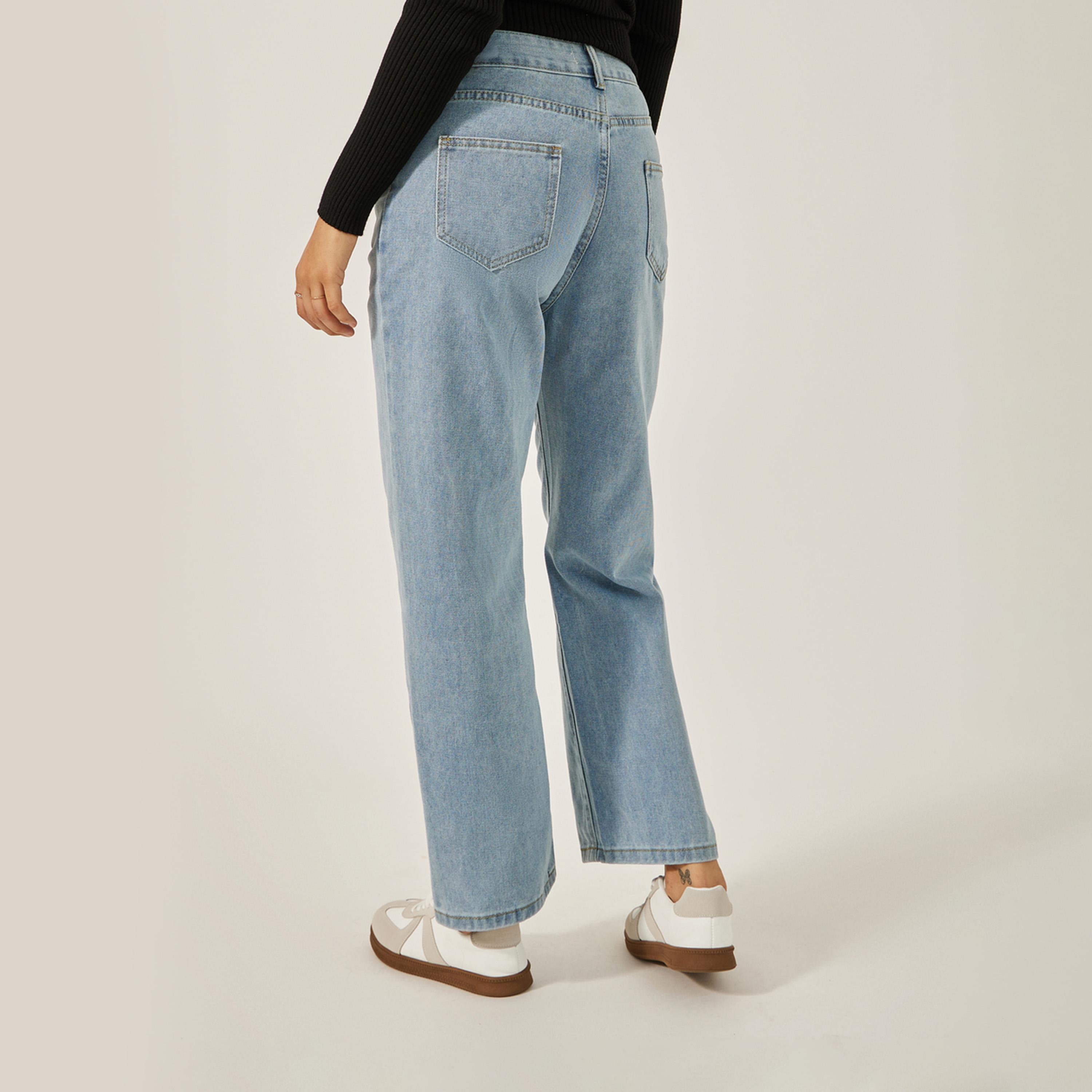 Styli High Rise Straight Fit Faded Jeans-women-clothing-bottoms-jeans-image-5