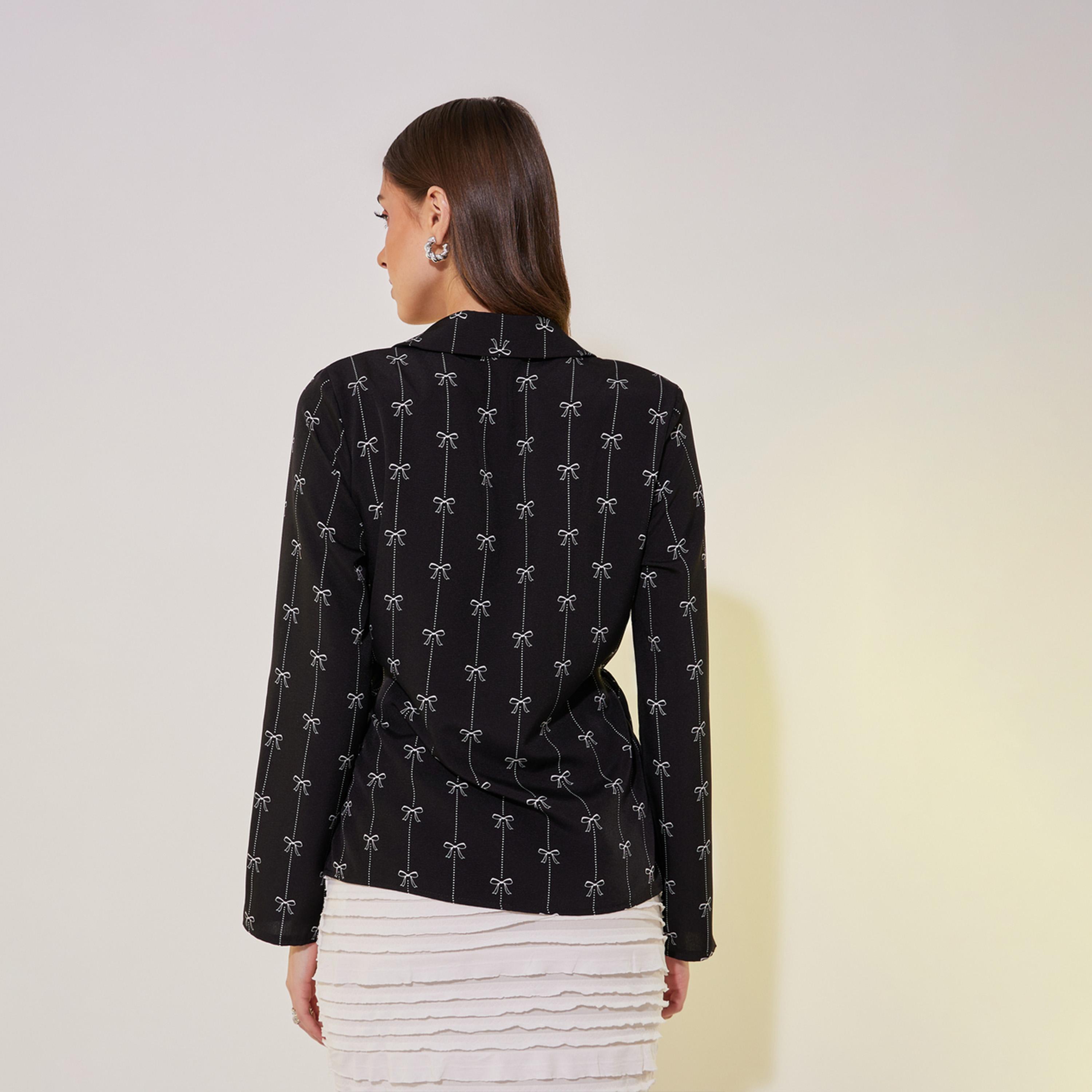 Take Two All-Over Bow Print Long Sleeve Wrap Top-women-clothing-shirtsandblouses-blouses-image-5