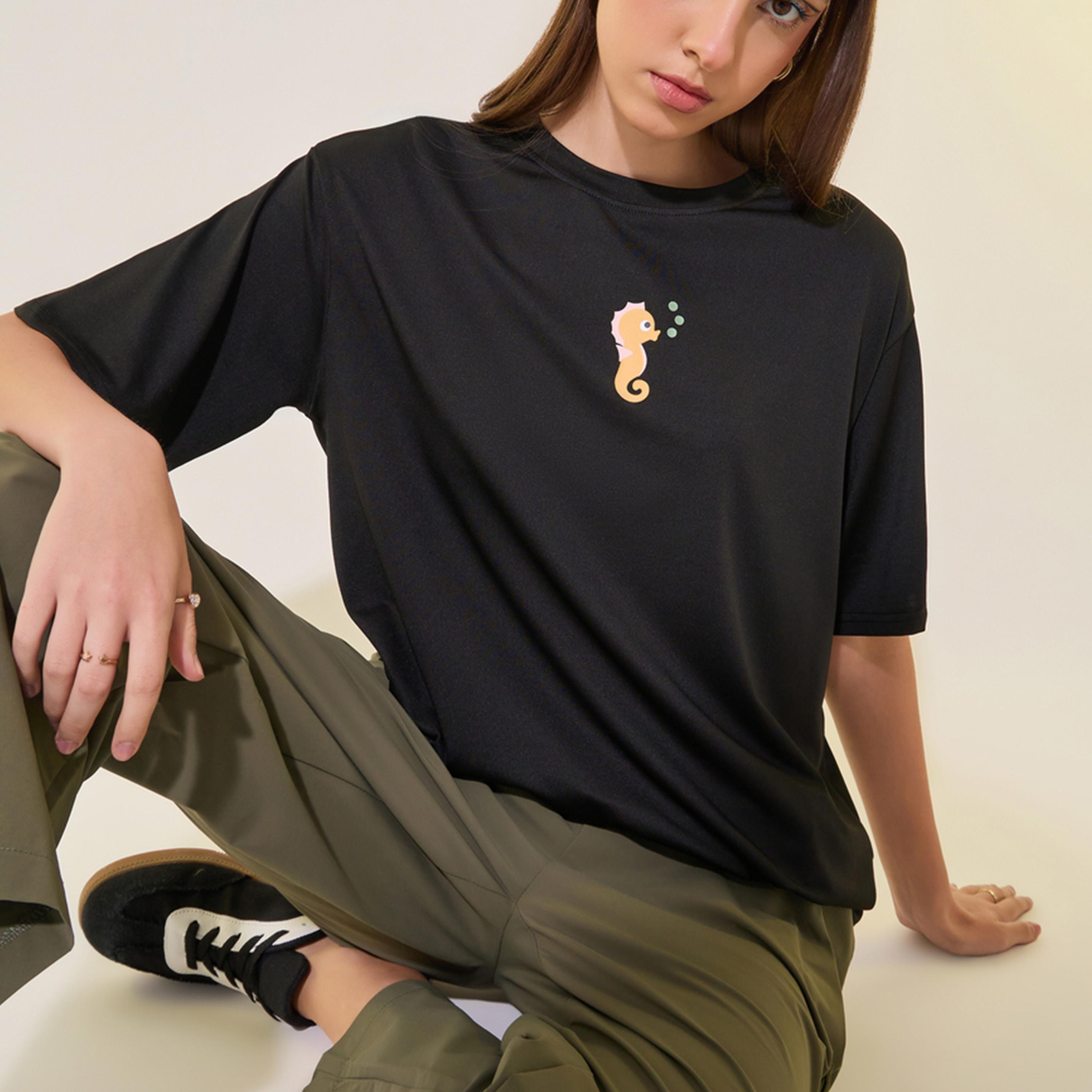 Take Two Graphic Print Round Neck Regular Fit T-Shirt-women-clothing-tshirts-image-1
