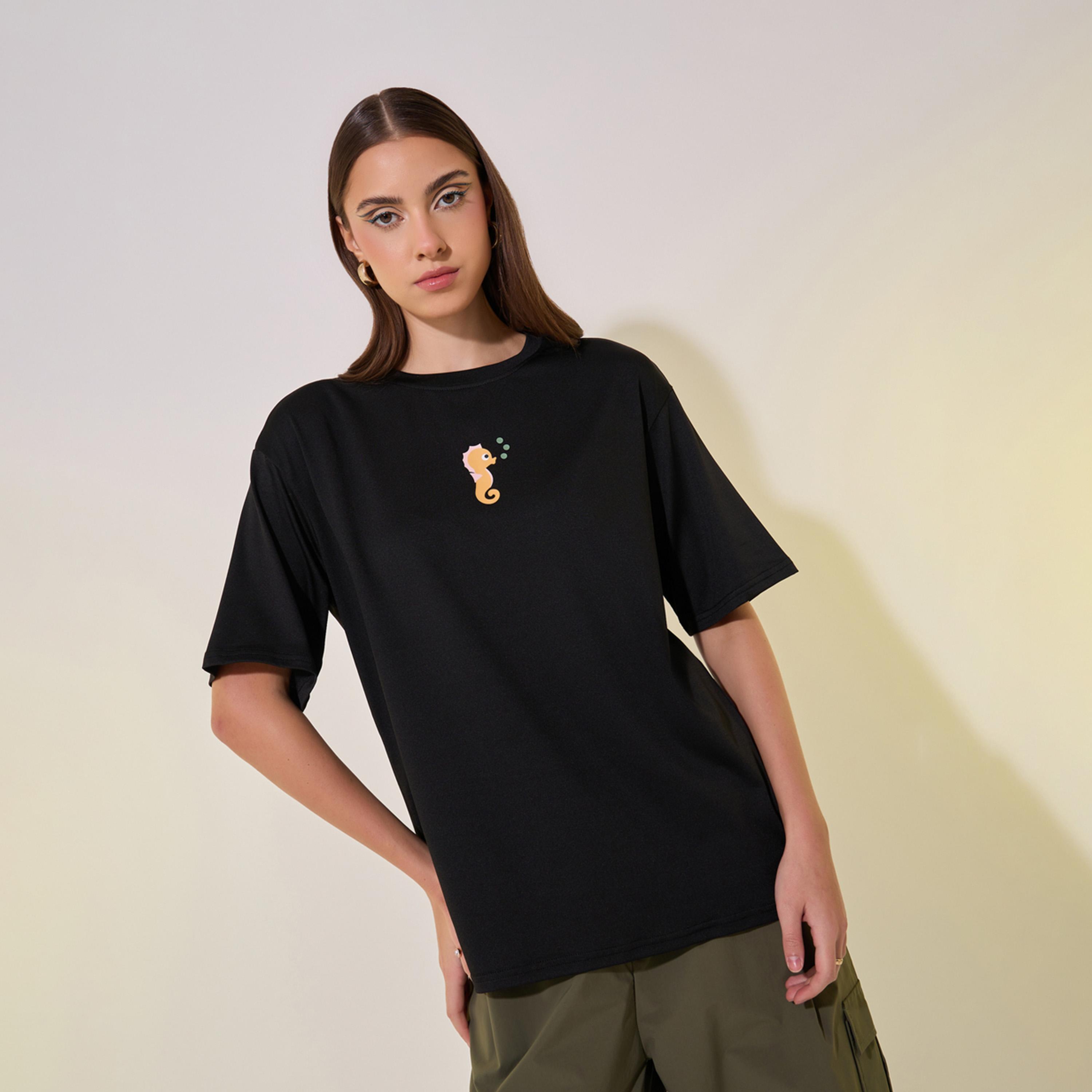 Take Two Graphic Print Round Neck Regular Fit T-Shirt-women-clothing-tshirts-image-3