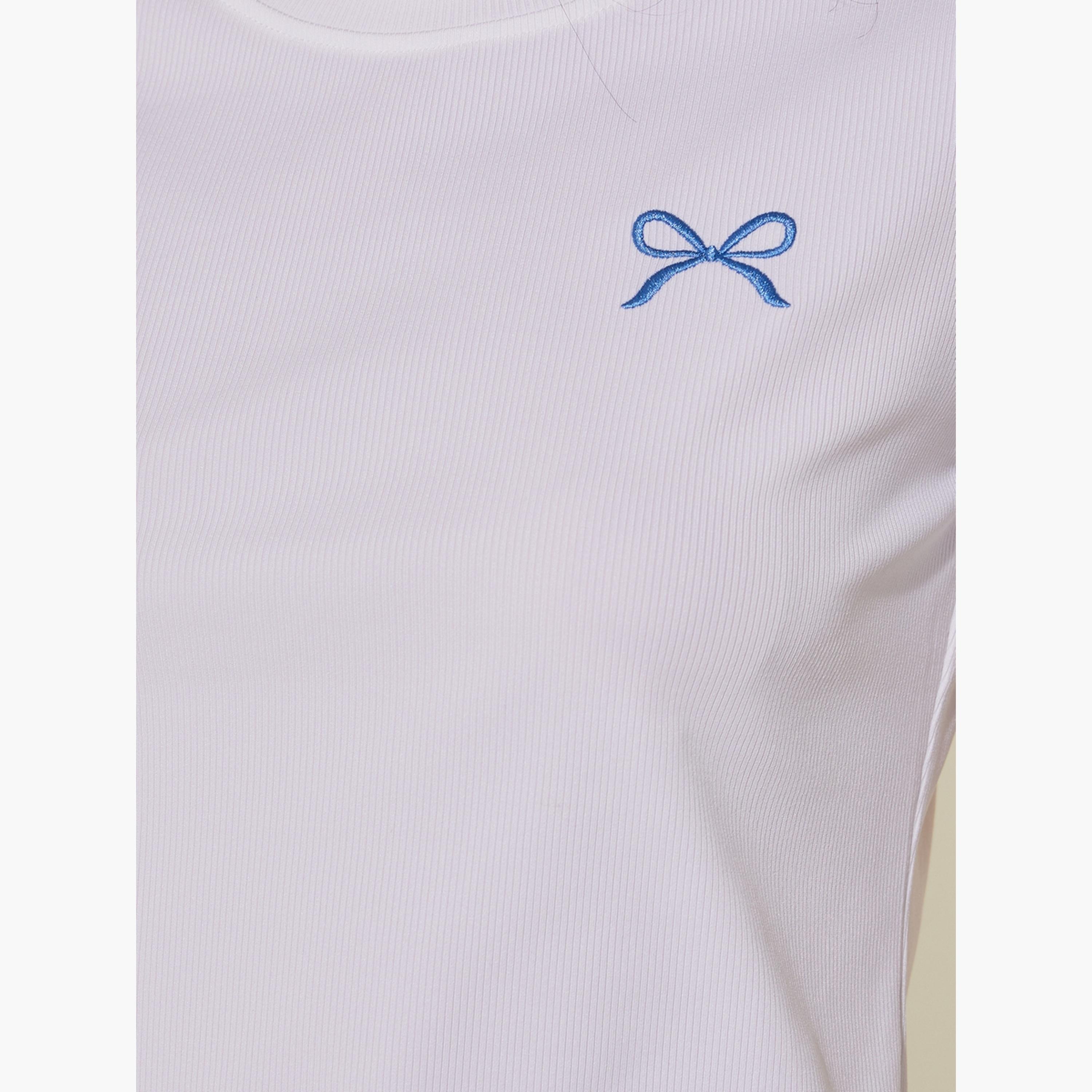 Take Two Embroidered Bow Detail Rib Knit Regular Fit T-Shirt-women-clothing-tshirts-image-4