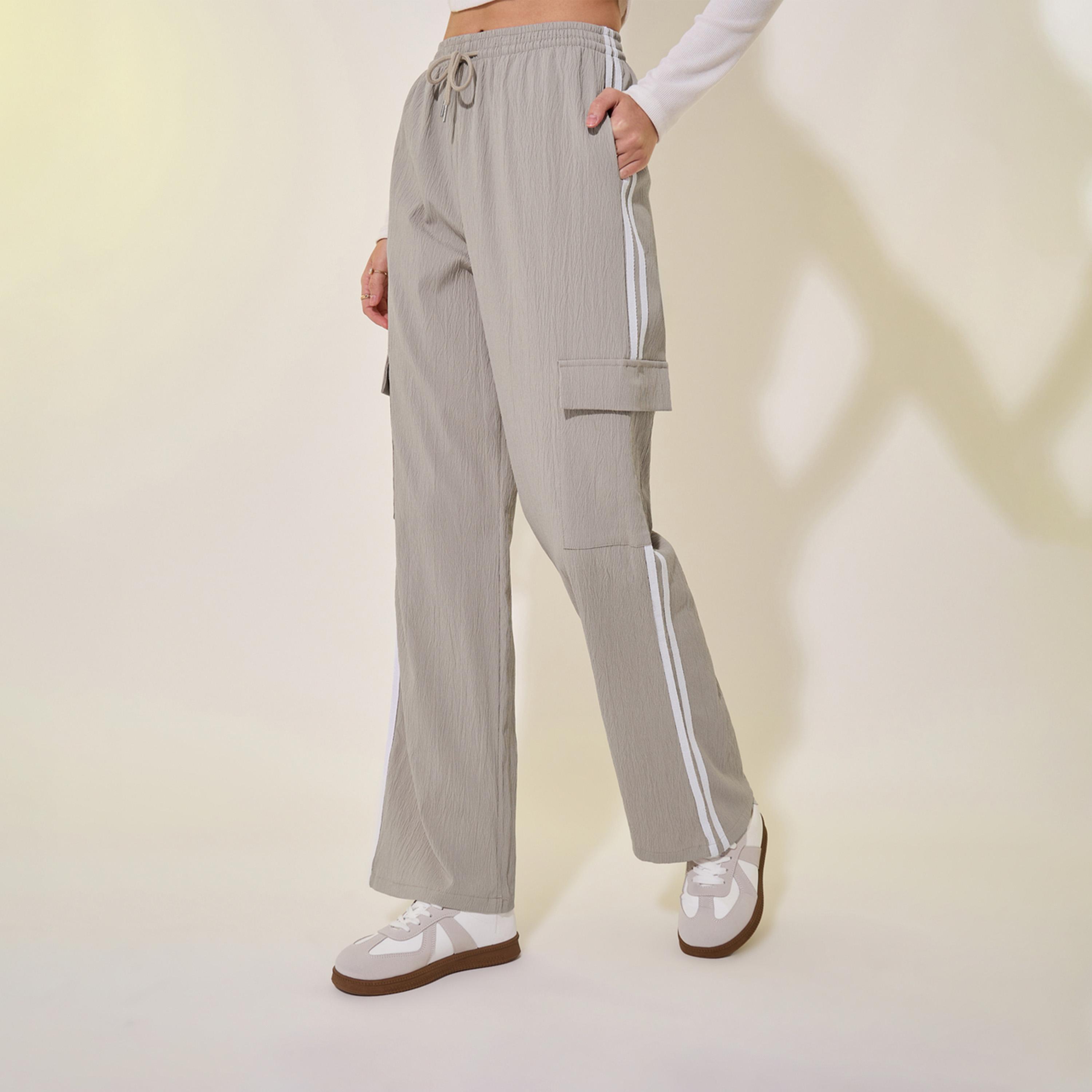 Take Two Striped Mid Rise Wide Leg Cargo Pants-women-clothing-bottoms-trousers-image-2