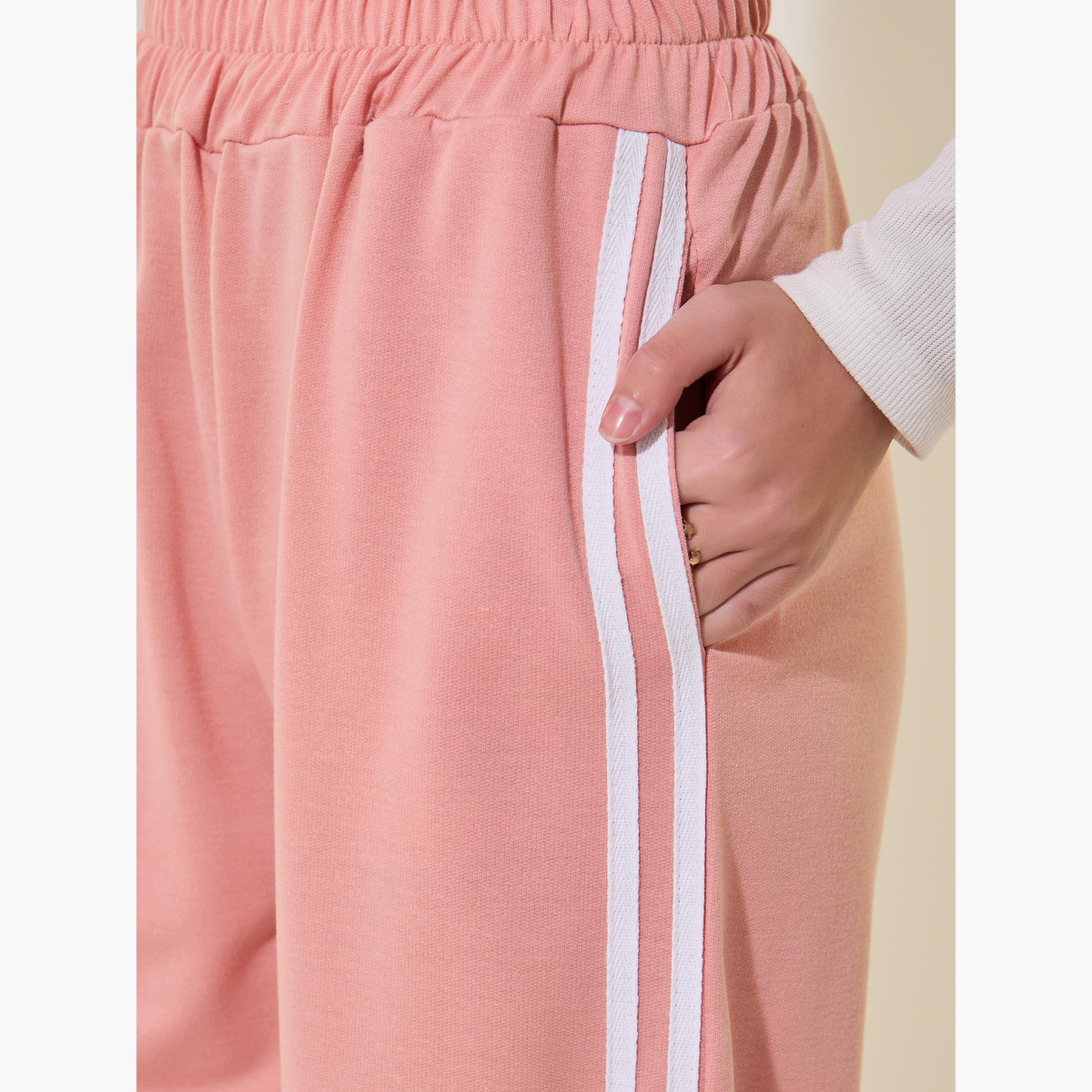 Take Two Striped Mid-Rise Relaxed Fit Joggers with Drawstring-women-clothing-bottoms-joggers-image-5