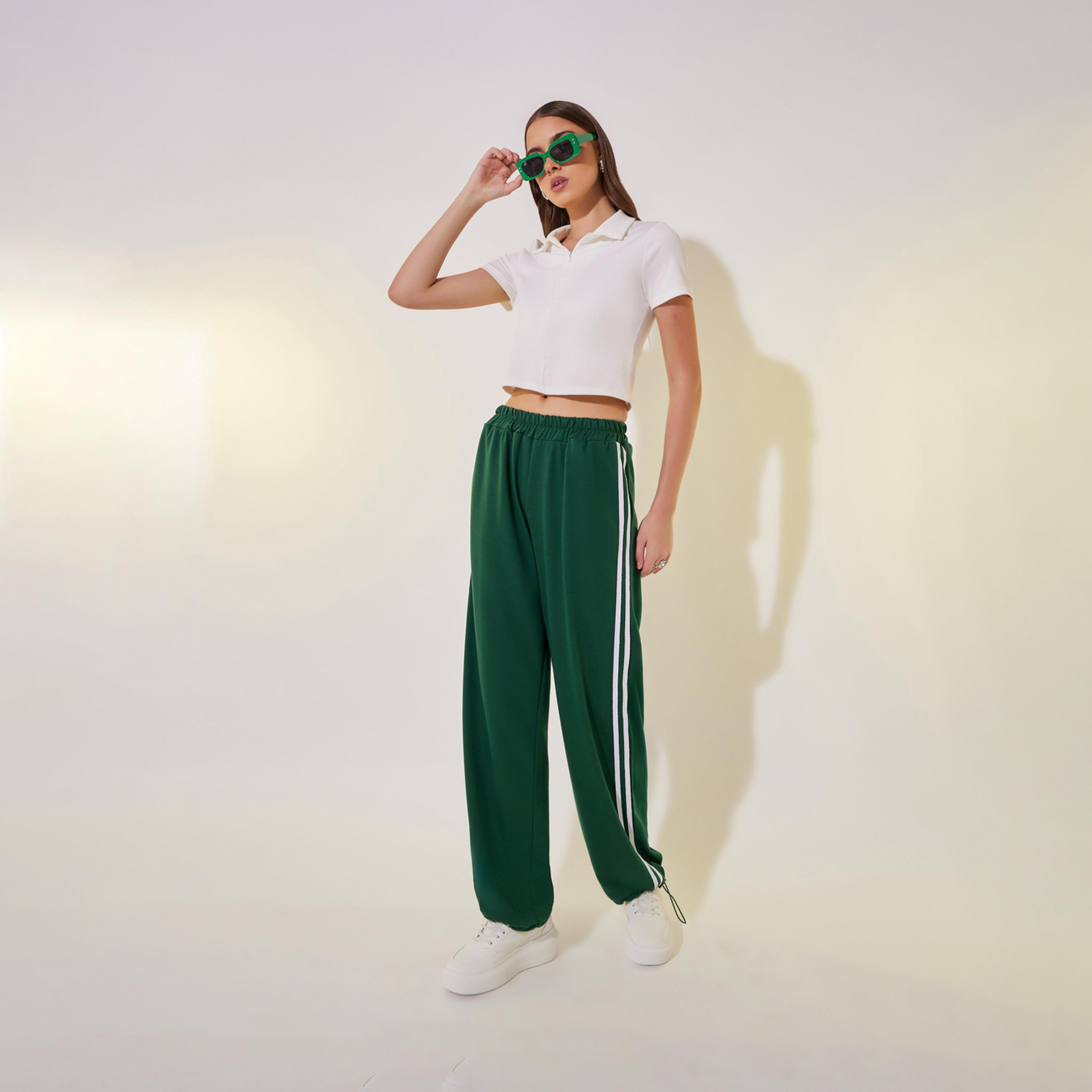 جوغر بقصة مريحة وشريط جانبي-women-clothing-bottoms-joggers-image-2