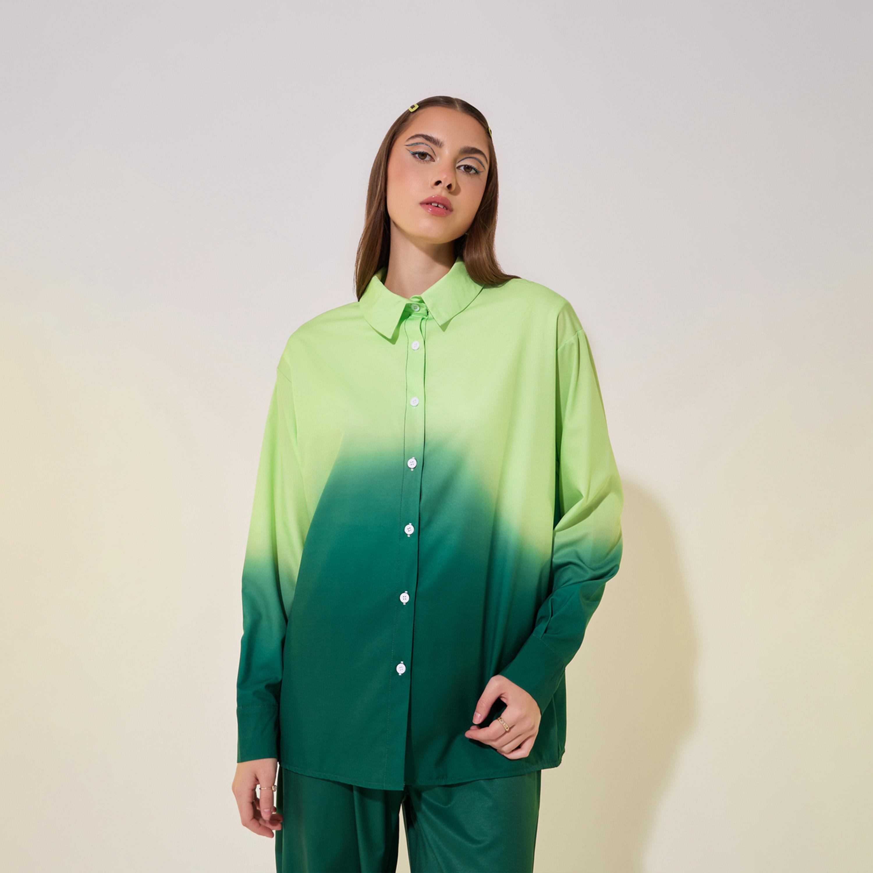 طقم منسق من بنطال وبلوزة بطبعة امبر-women-clothing-coordsets-image-3