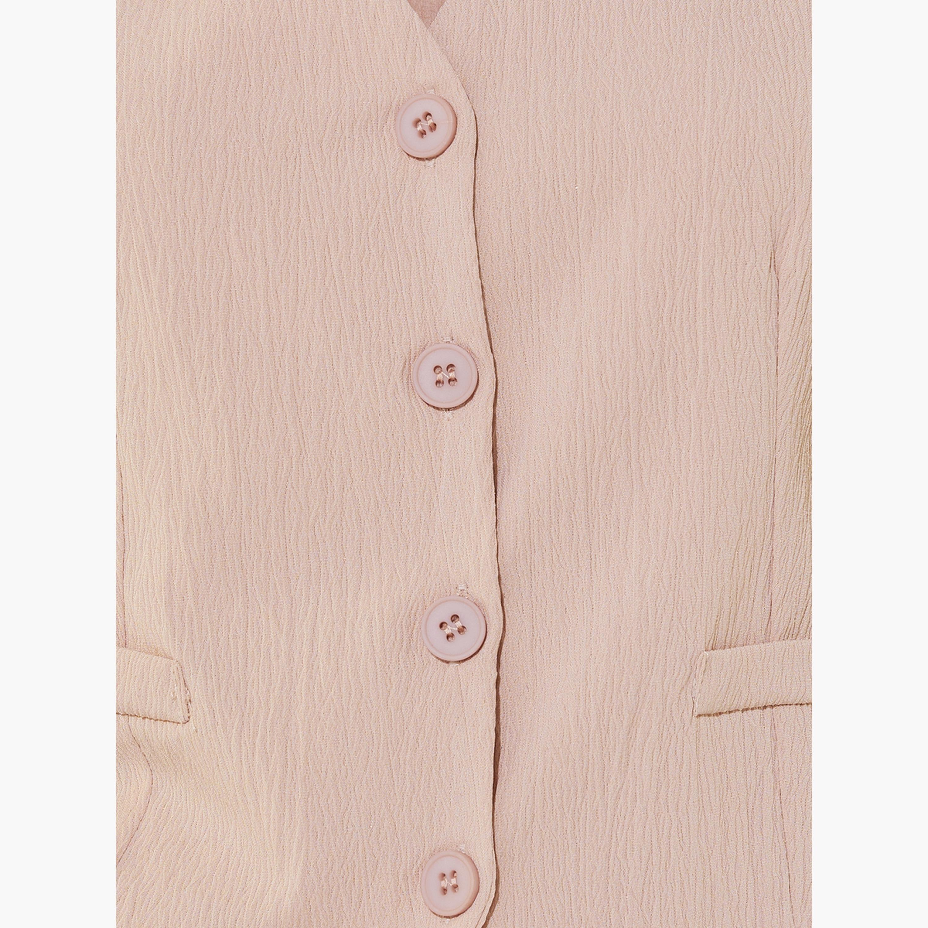 طقم منسق من تنورة مع جيليه سادة بأزرار-women-clothing-coordsets-image-4