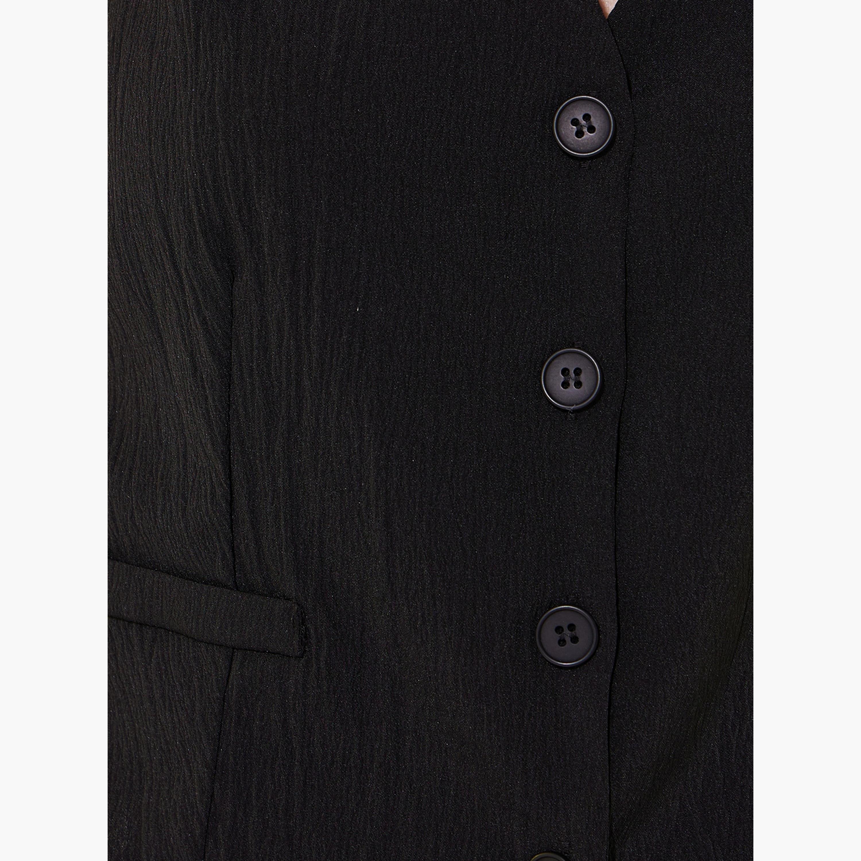 Take Two Solid Buttoned Waistcoat and Skirt Co-Ords-women-clothing-coordsets-image-5