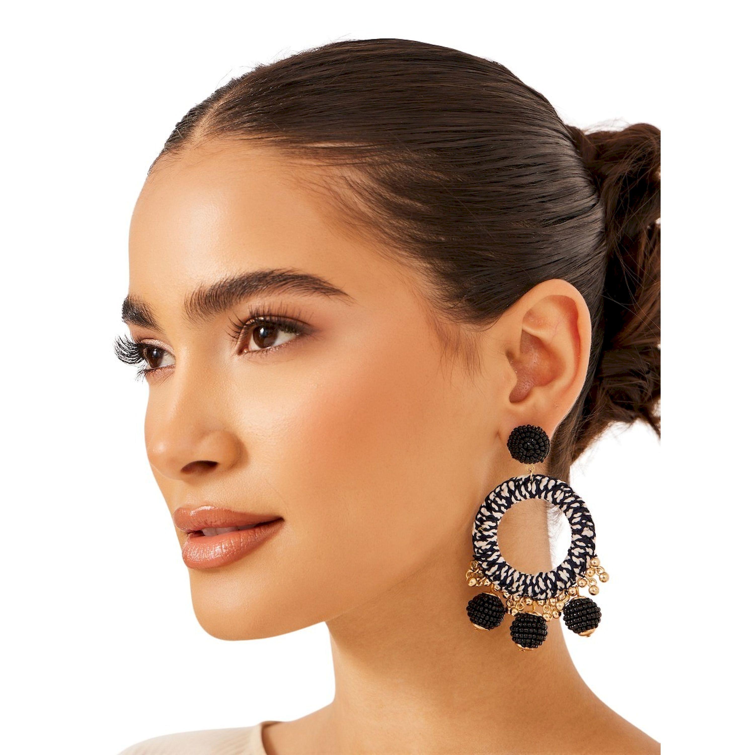 ستايلي - أقراط بومبوم الدائرية-women-watchesandjewellery-jewellery-earrings-image-2