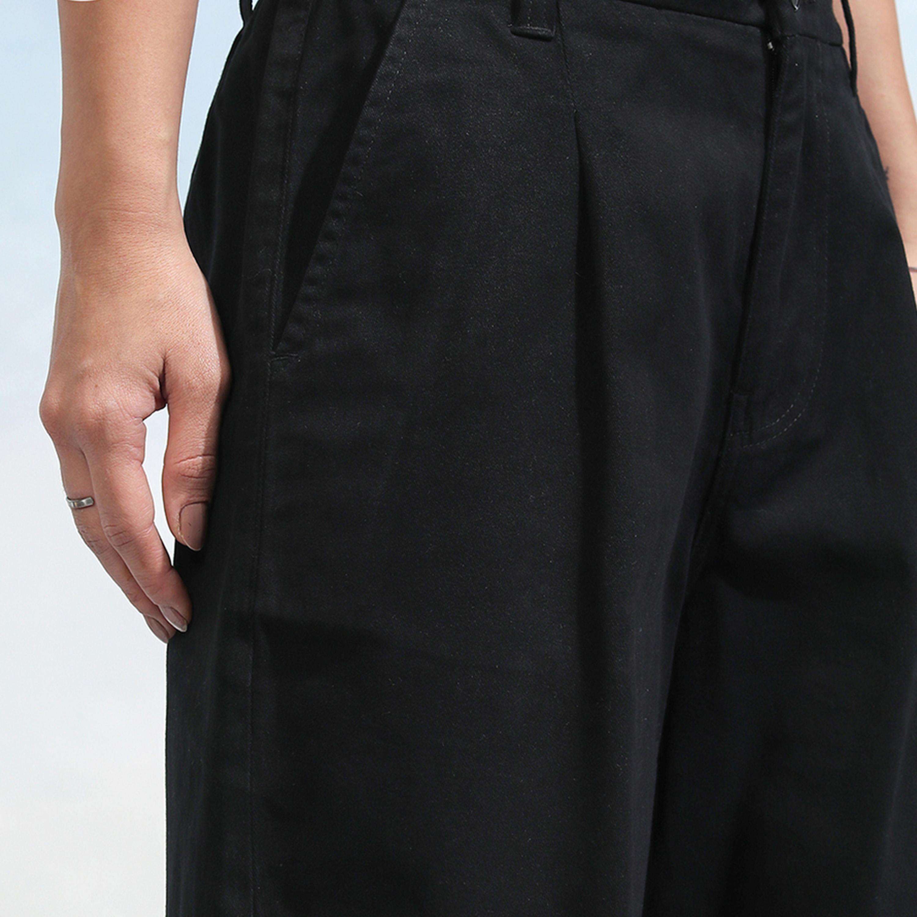 طوكيو توكيز ستايلي - شورت شينو سادة بخصر مرتفع-women-clothing-bottoms-shorts-image-6