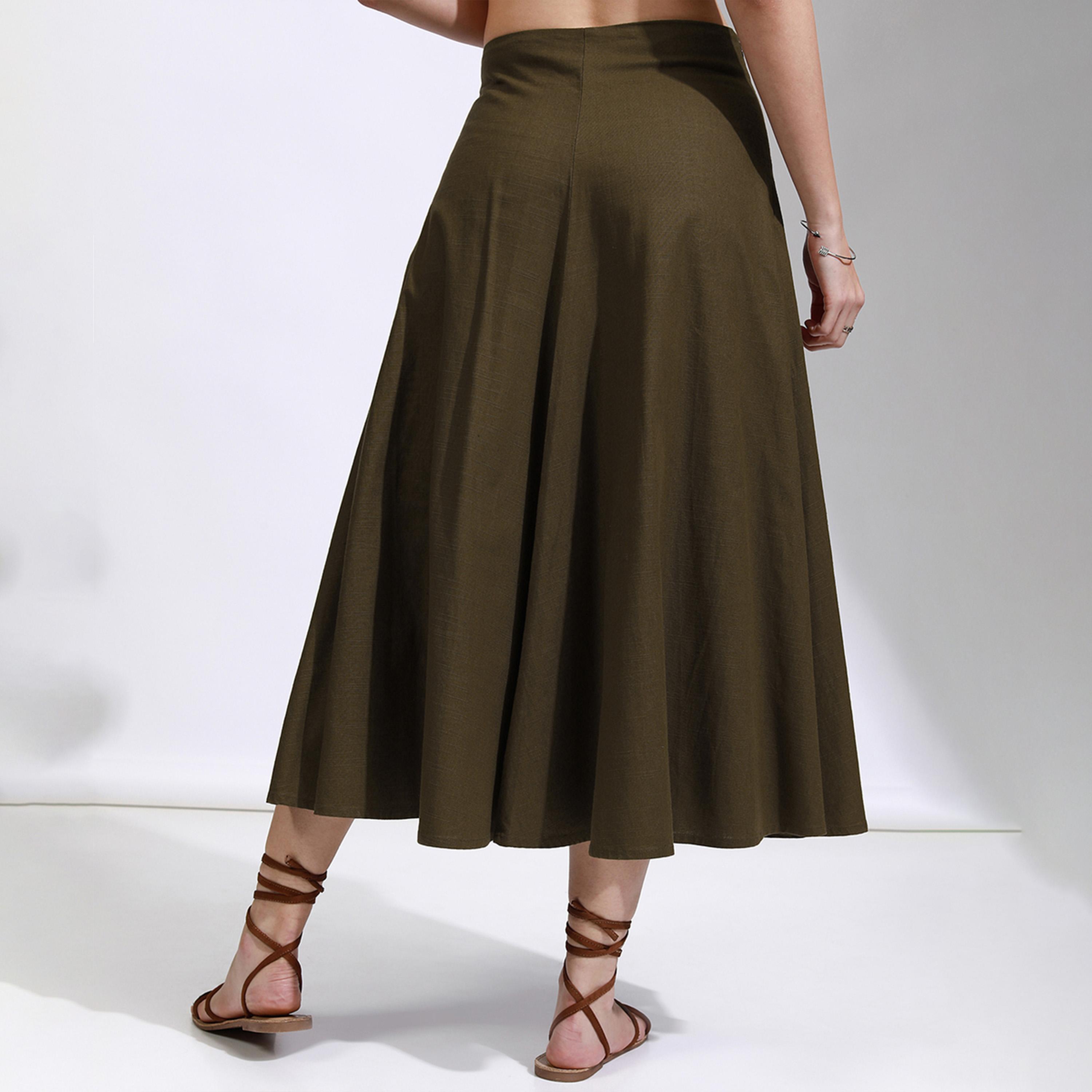 طوكيو توكيز ستايلي - تنورة متوسطة الطول واسعة بتصميم A وخصر مرتفع-women-clothing-bottoms-skirts-image-5
