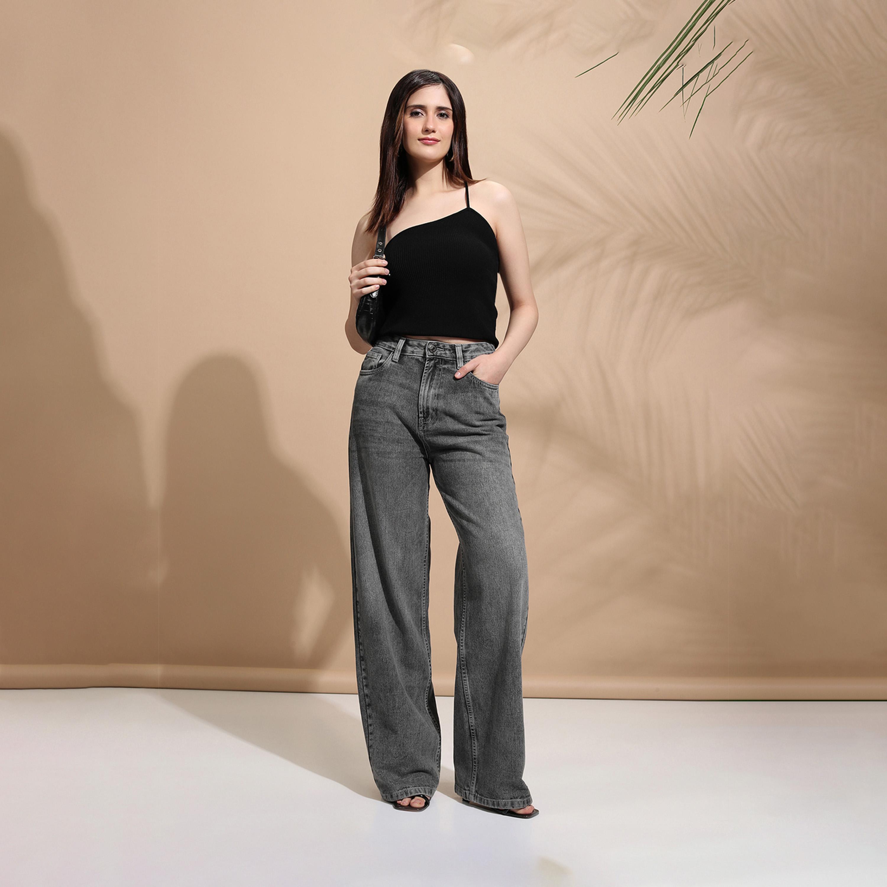 Tokyo Talkies X Styli Mid Rise Straight Fit Faded Jeans-women-clothing-bottoms-jeans-image-2