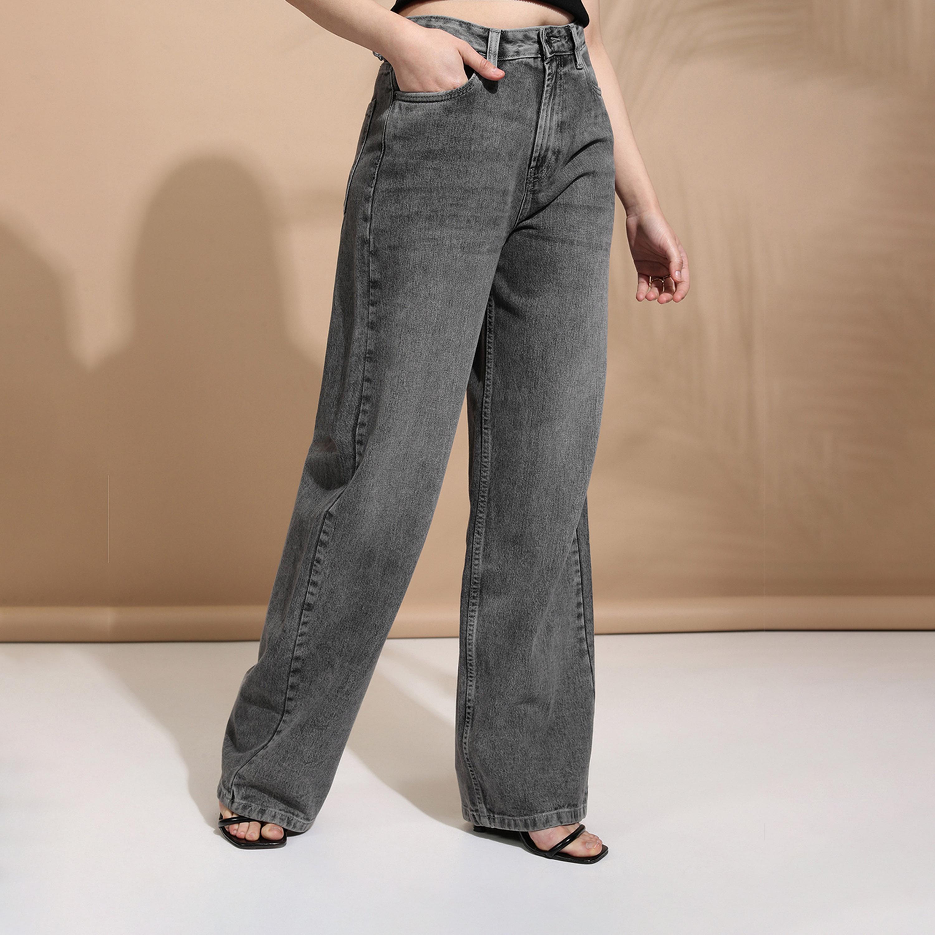 طوكيو توكيز ستايلي - جينز بخصر متوسط الارتفاع بقصّة مستقيمة وباهت-women-clothing-bottoms-jeans-image-3