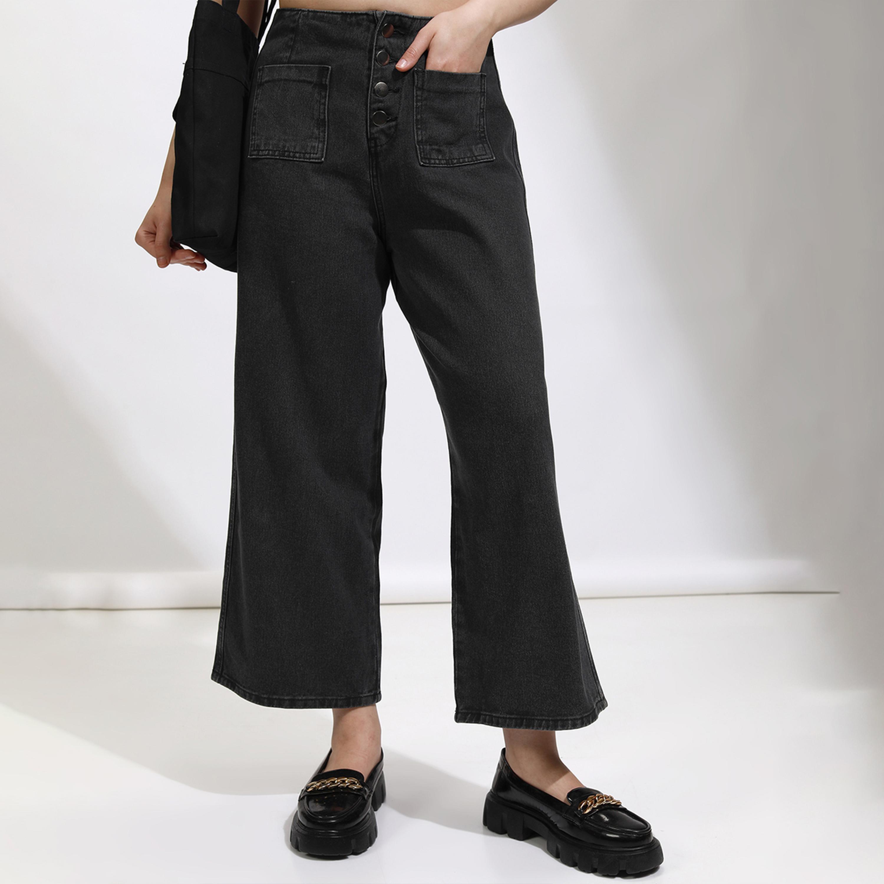 طوكيو توكيز ستايلي - جينز بقصة مستقيمة وخصر منخفض من القطن-women-clothing-bottoms-jeans-image-1
