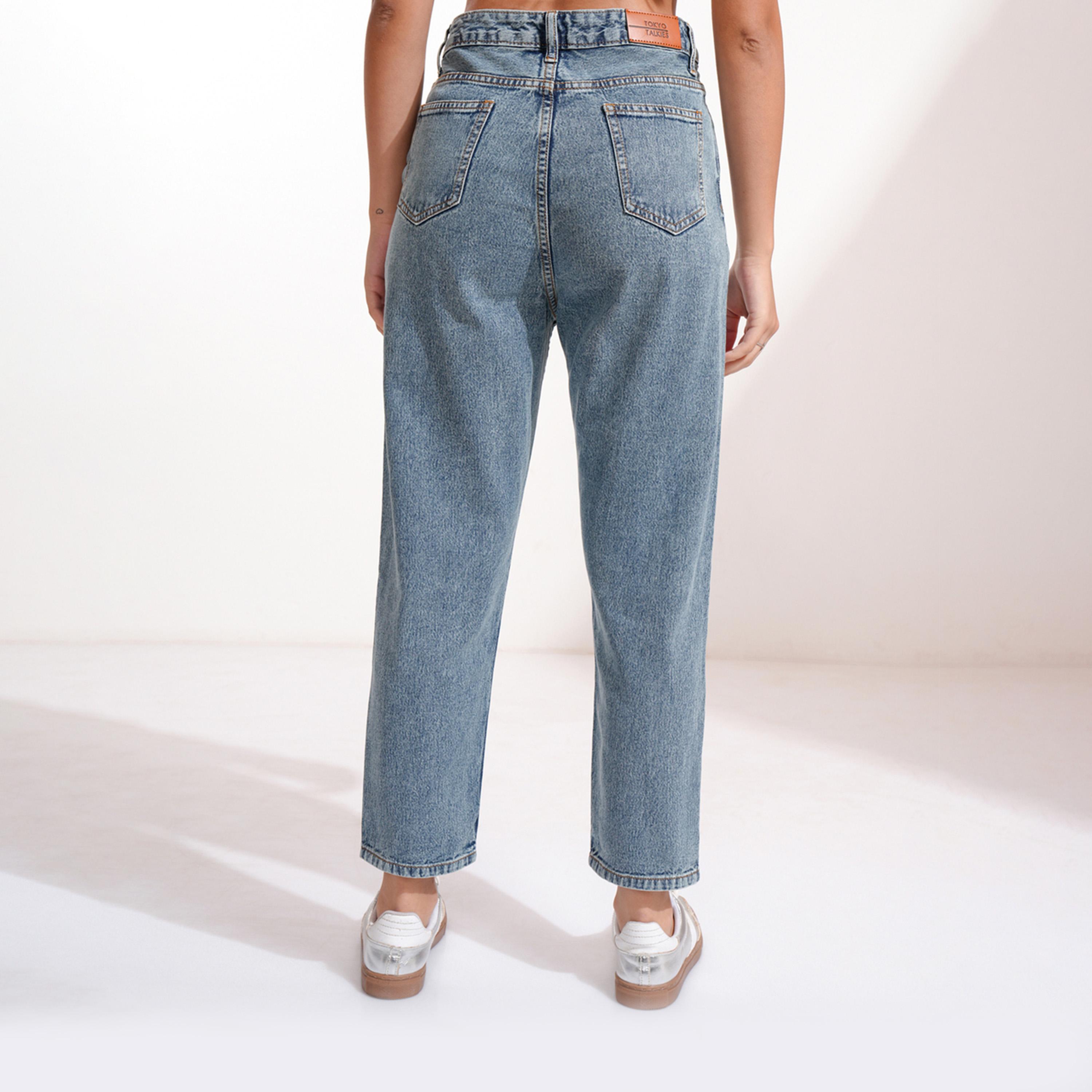 Tokyo Talkies X Styli Mid Rise Relaxed Fit Faded Jeans-women-clothing-bottoms-jeans-image-5