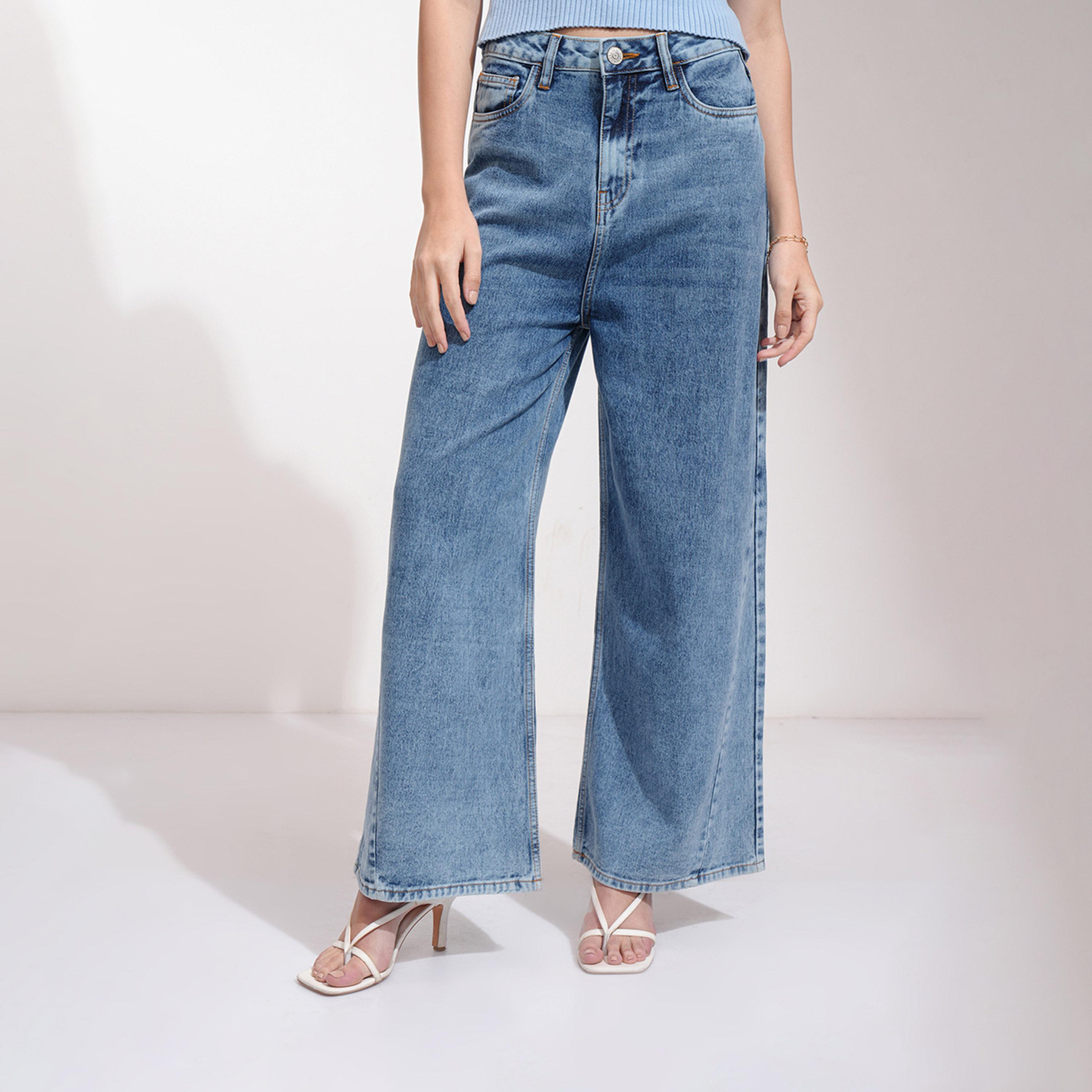 Tokyo Talkies X Styli High-Rise Wide Leg Faded Jeans-women-clothing-bottoms-jeans-image-1