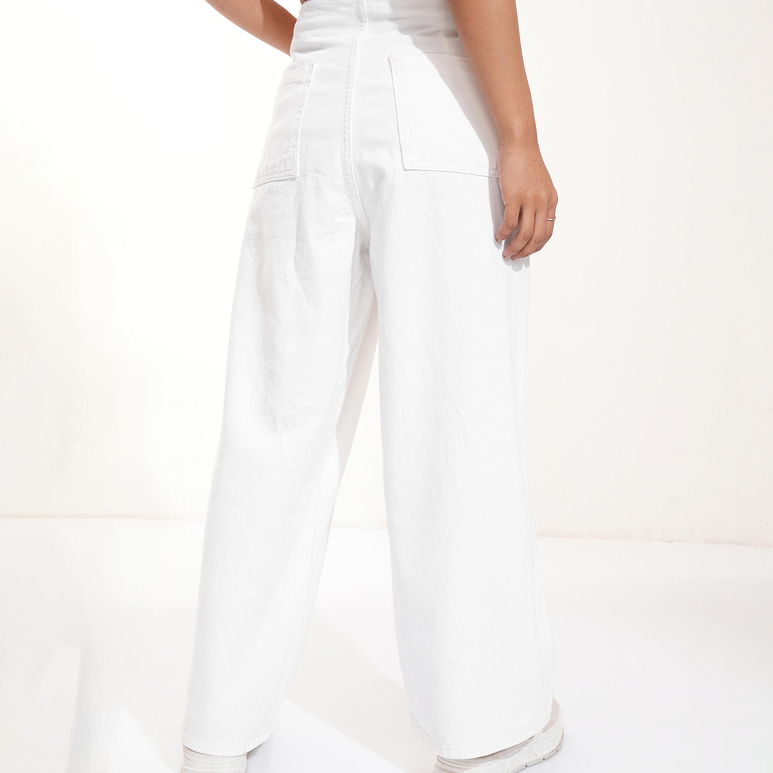 Tokyo Talkies X Styli Mid Rise Straight Fit Jeans with Buttons Detail-women-clothing-bottoms-jeans-image-5