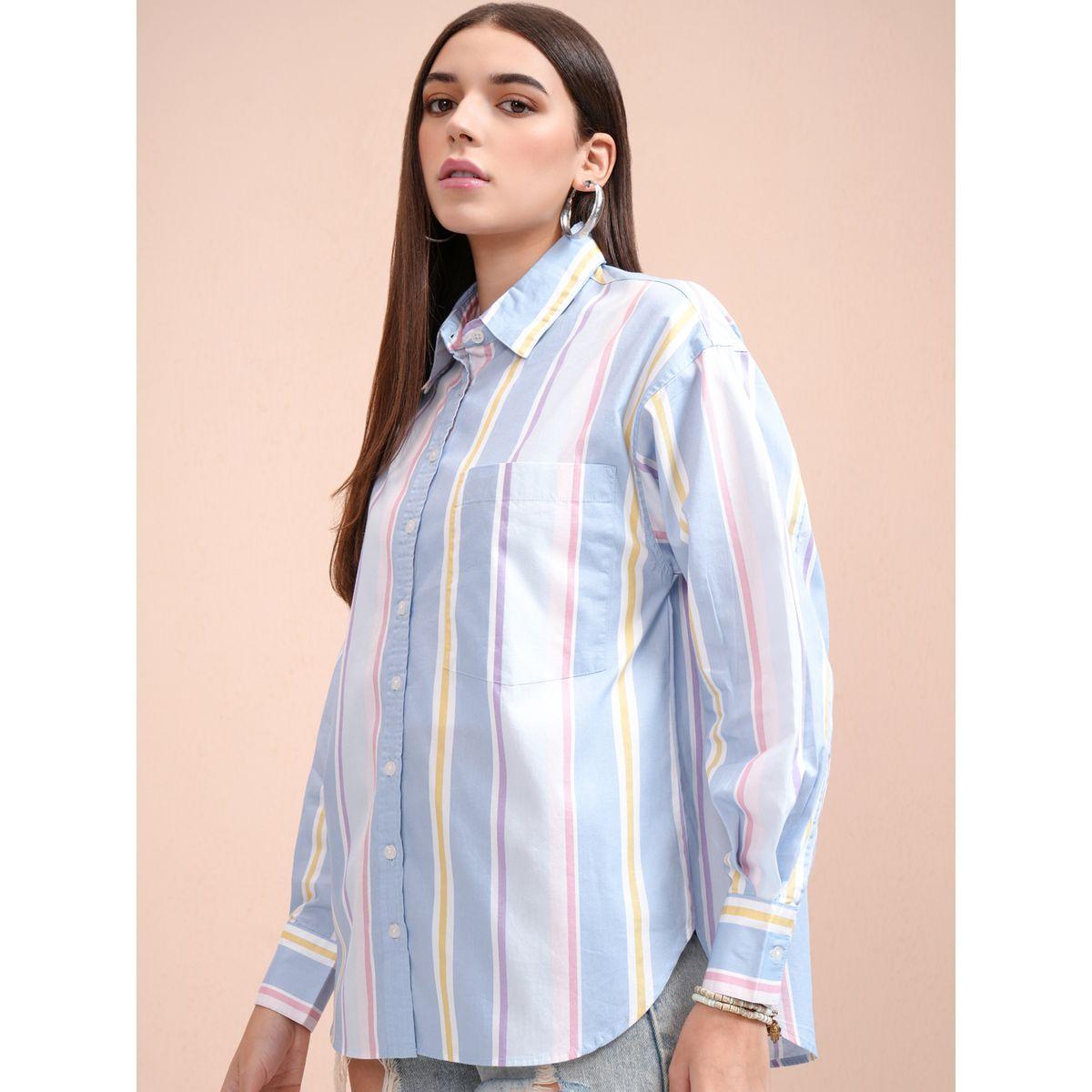 Tokyo Talkies X Styli Opaque Striped Longline Casual Shirt-women-clothing-shirtsandblouses-shirts-image-4