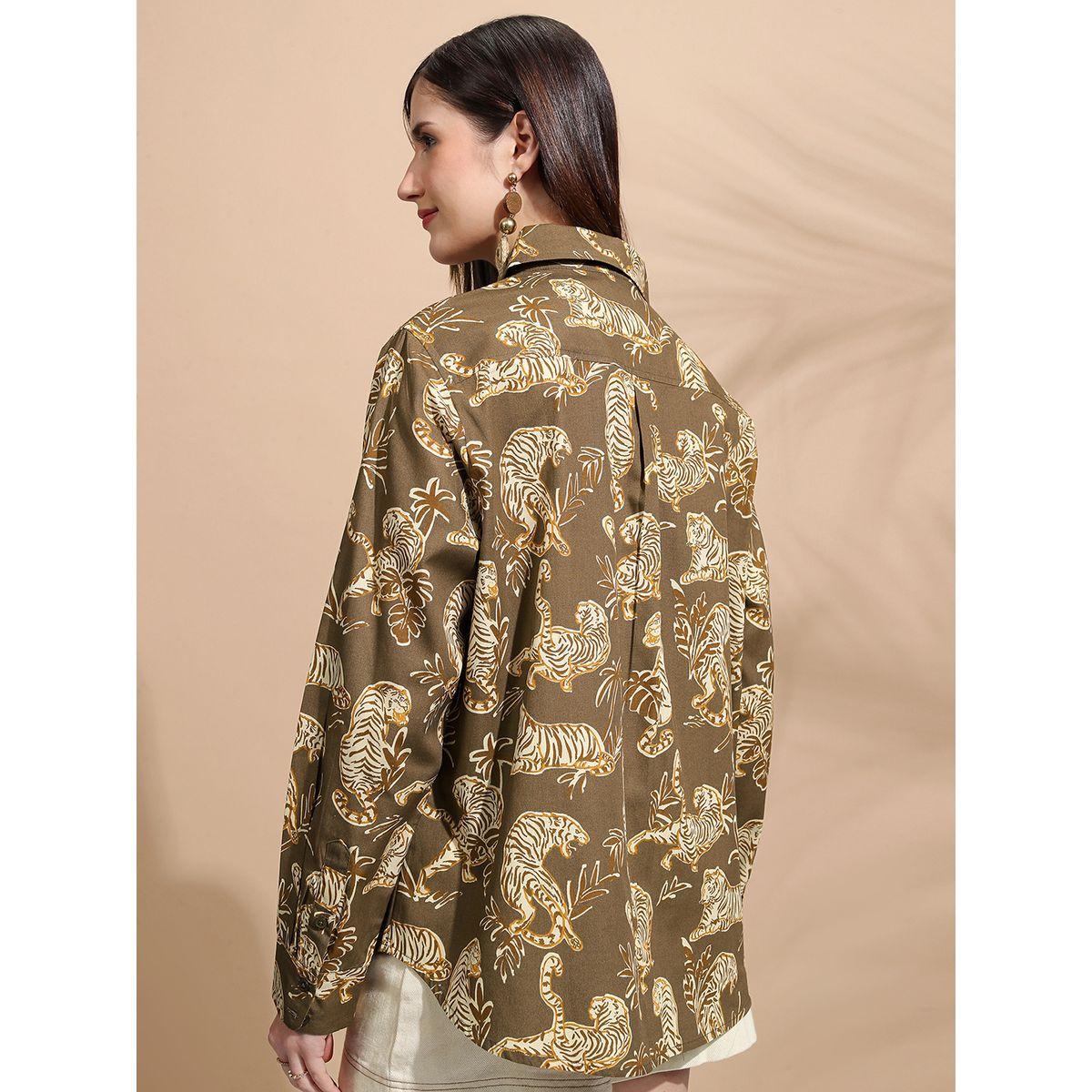 بلوزة كاجوال فضفاضة بطبعة حيوان-women-clothing-shirtsandblouses-shirts-image-3