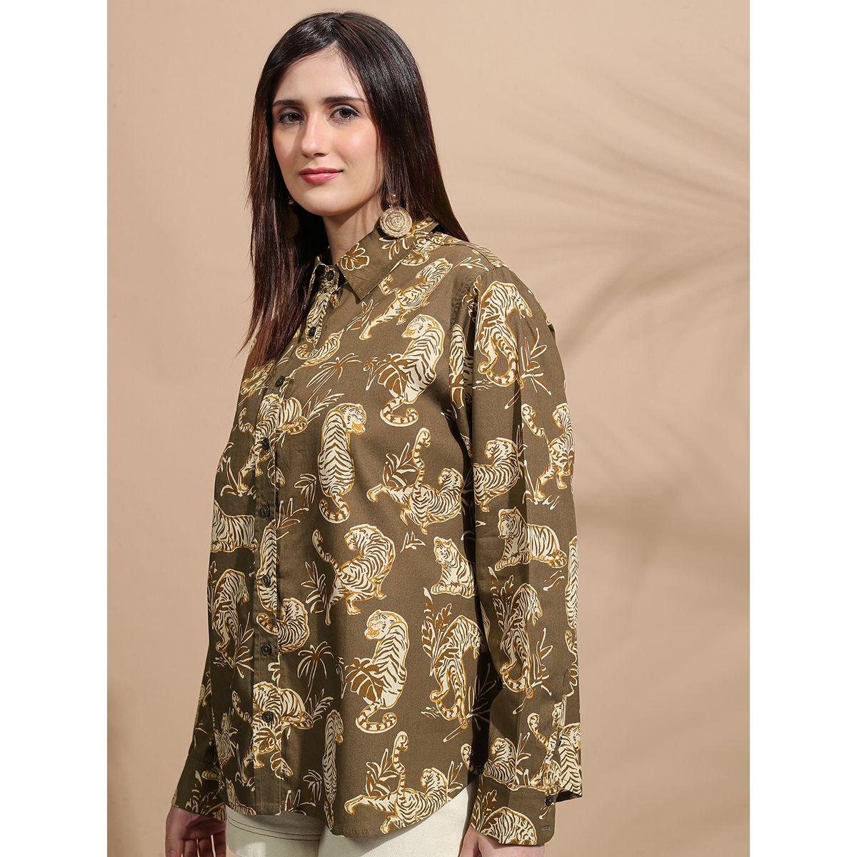 بلوزة كاجوال فضفاضة بطبعة حيوان-women-clothing-shirtsandblouses-shirts-image-4