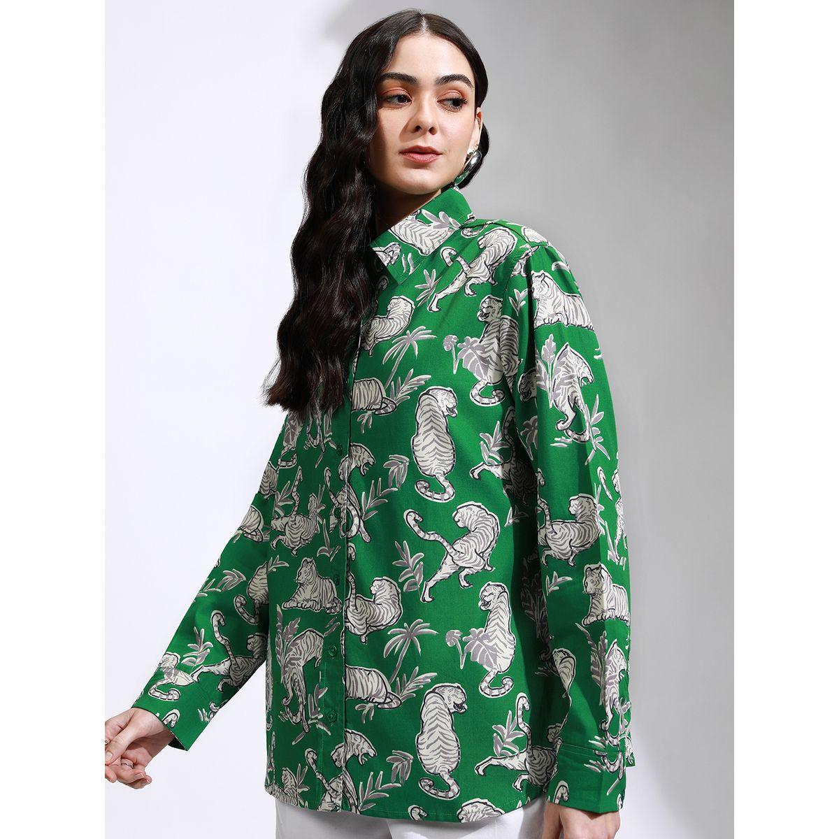 بلوزة كاجوال فضفاضة بطبعة حيوان-women-clothing-shirtsandblouses-shirts-image-4
