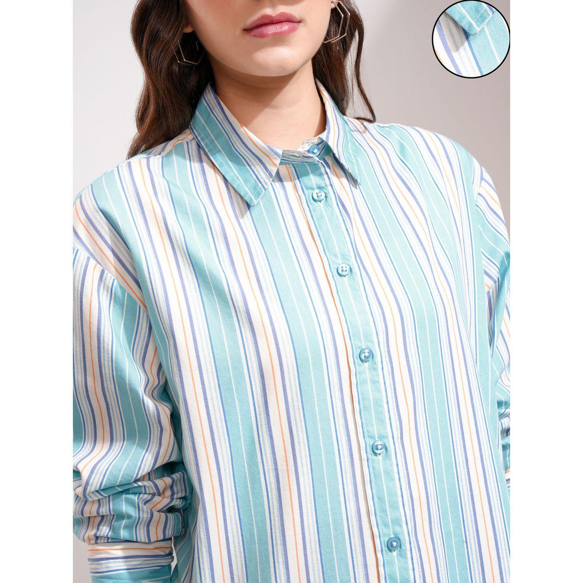 Opaque Striped Longline Casual Shirt-women-clothing-shirtsandblouses-shirts-image-4