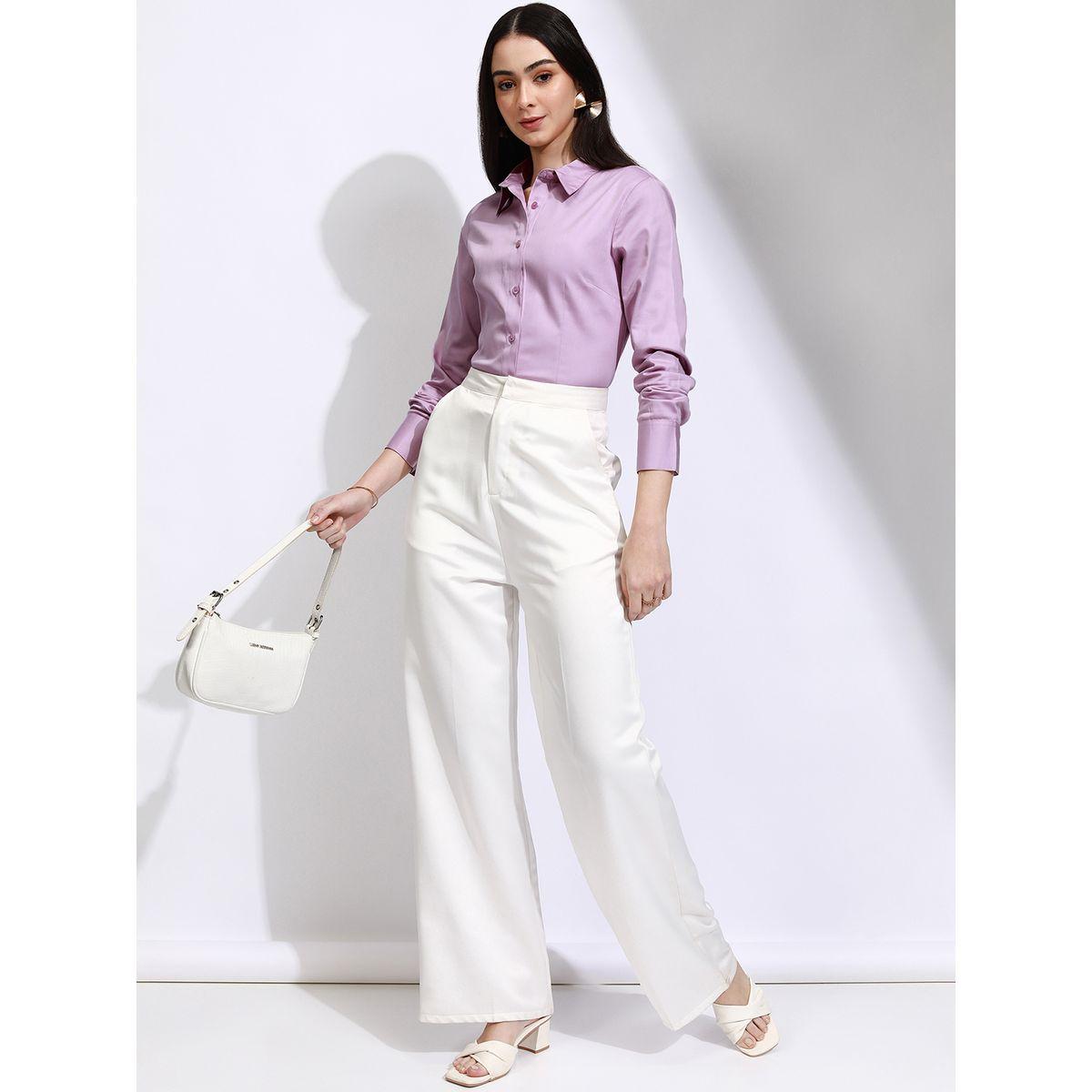 بلوزة سادة بقصة عادية مع أزرار طوكيو توكيز × ستايلي-women-clothing-shirtsandblouses-shirts-image-5