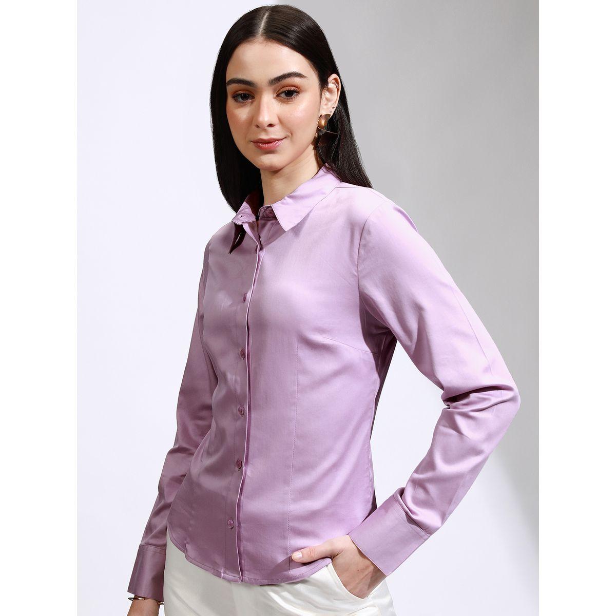 بلوزة سادة بقصة عادية مع أزرار طوكيو توكيز × ستايلي-women-clothing-shirtsandblouses-shirts-image-3