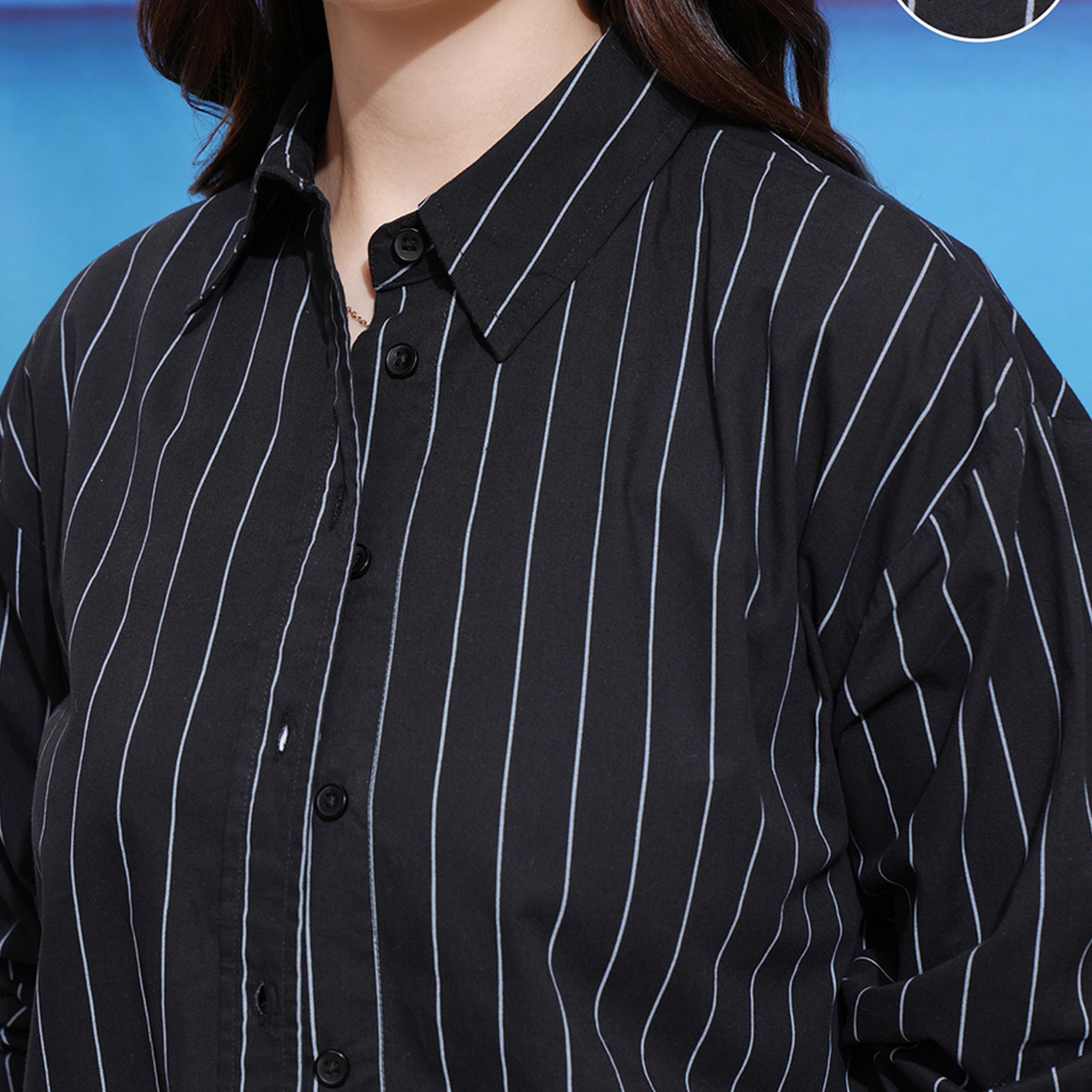 Tokyo Talkies X Styli Striped Regular Fit Collared Shirt-women-clothing-shirtsandblouses-shirts-image-6
