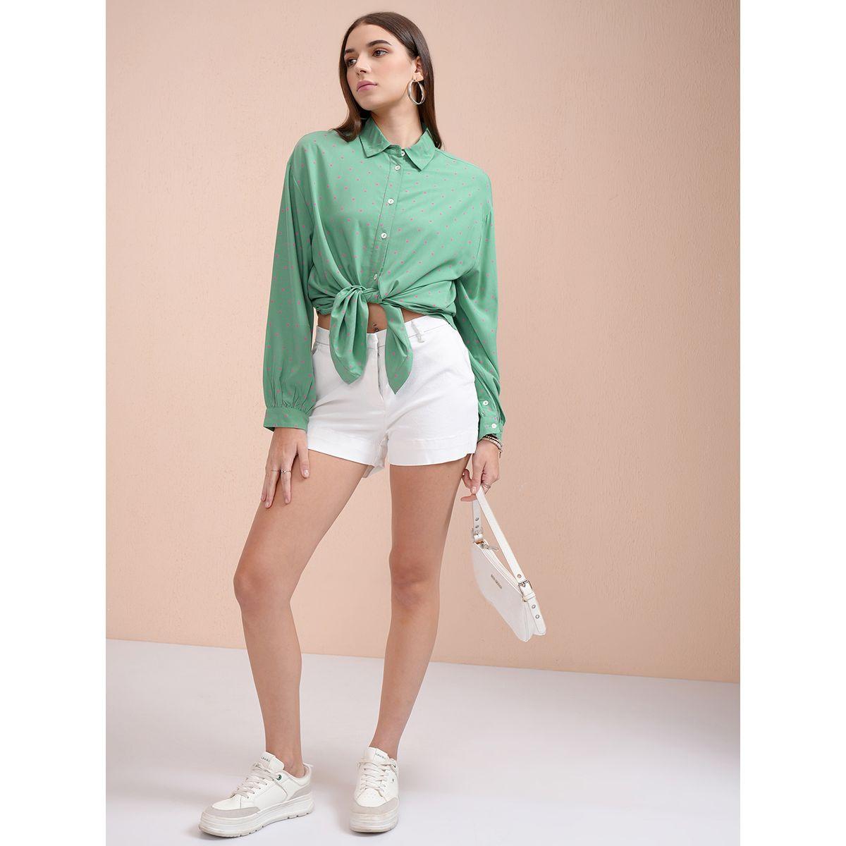 بلوزة كاجوال بطبعة نقاط بولكا طوكيو توكيز × ستايلي-women-clothing-shirtsandblouses-shirts-image-2