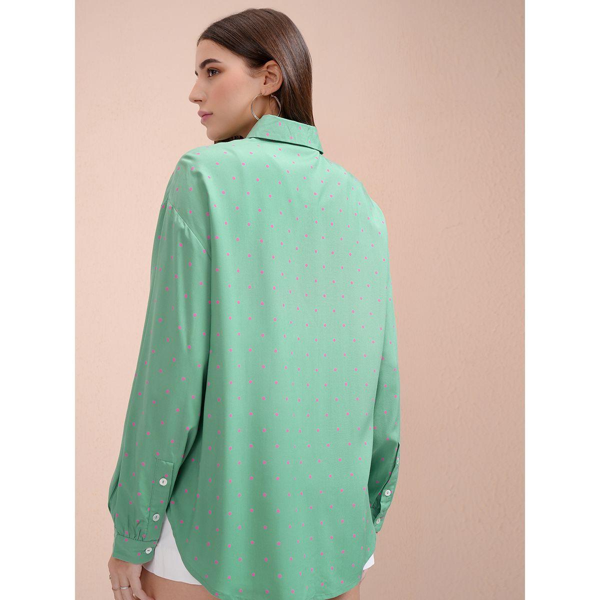 بلوزة كاجوال بطبعة نقاط بولكا طوكيو توكيز × ستايلي-women-clothing-shirtsandblouses-shirts-image-3