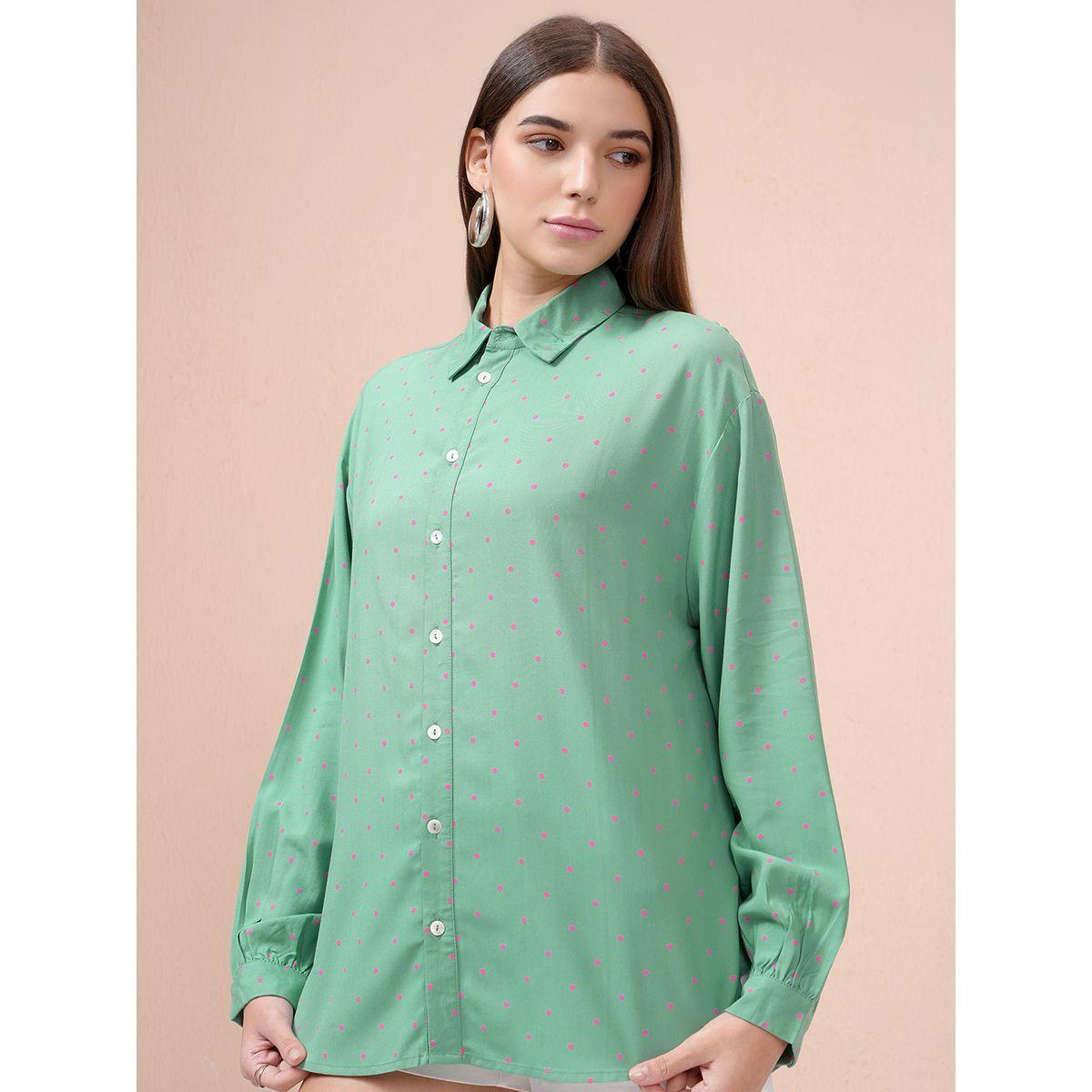 بلوزة كاجوال بطبعة نقاط بولكا طوكيو توكيز × ستايلي-women-clothing-shirtsandblouses-shirts-image-4